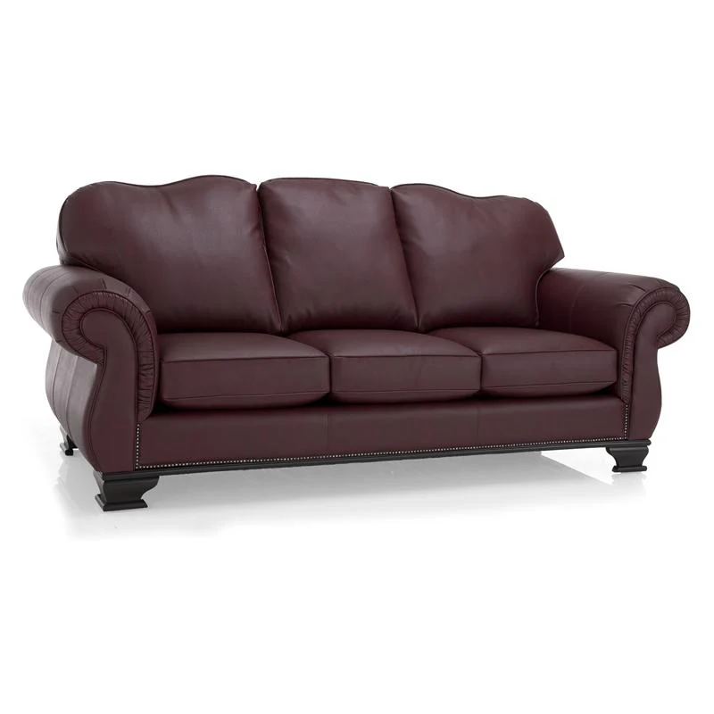 Decor-Rest Furniture Stationary Leather Look Sofa 3933 Sofa - Image 1