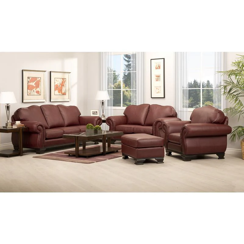 Decor-Rest Furniture Stationary Leather Look Sofa 3933 Sofa - Image 3
