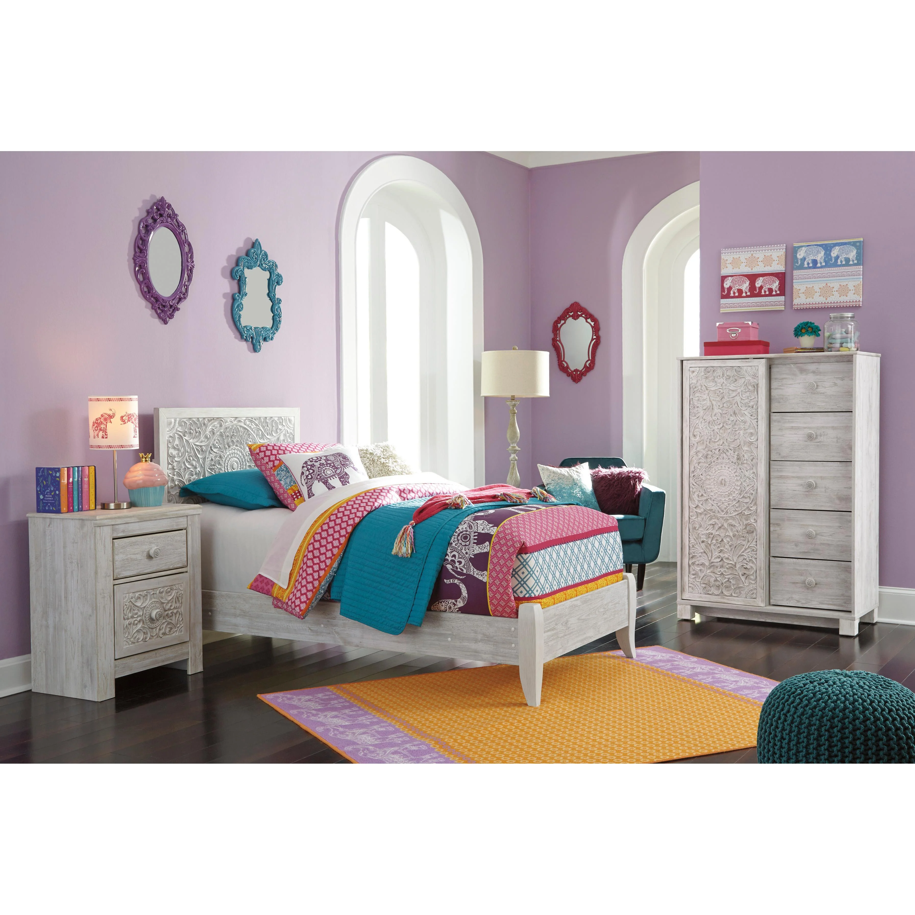 Signature Design by Ashley Paxberry B181B24 5 pc Twin Panel Bedroom Set - Image 1