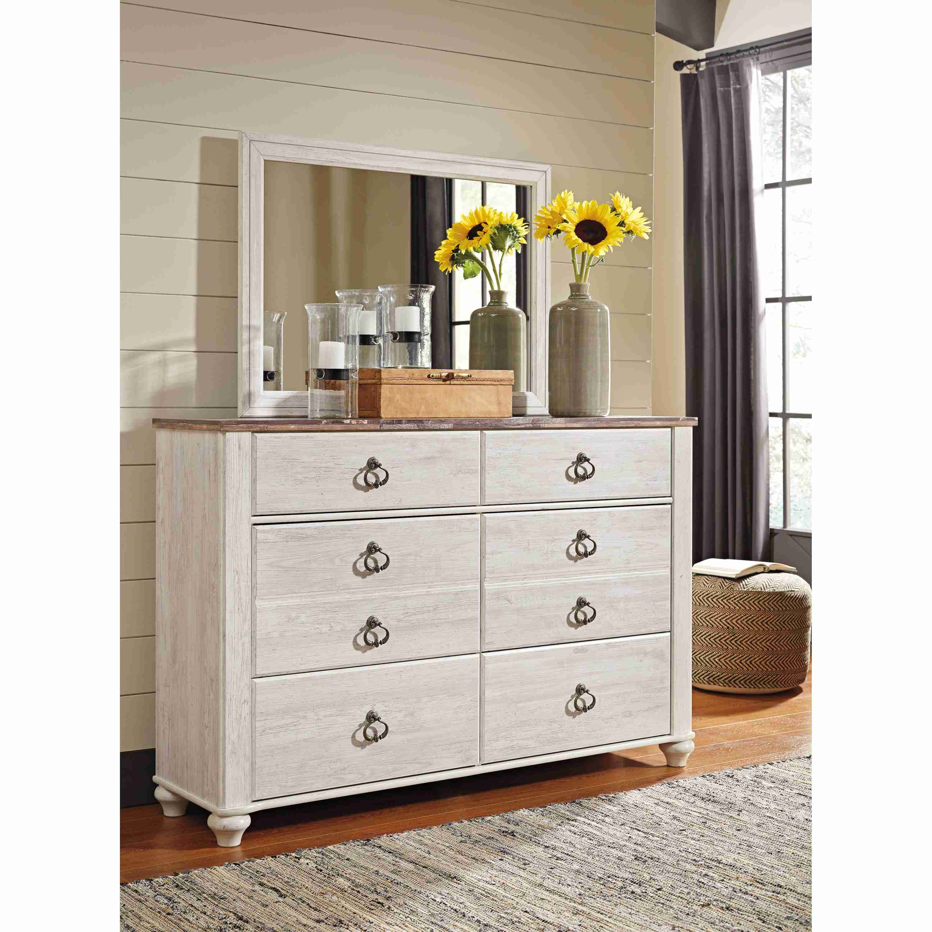 Signature Design by Ashley Willowton B267 7 pc Full Panel Bedroom Set - Image 3