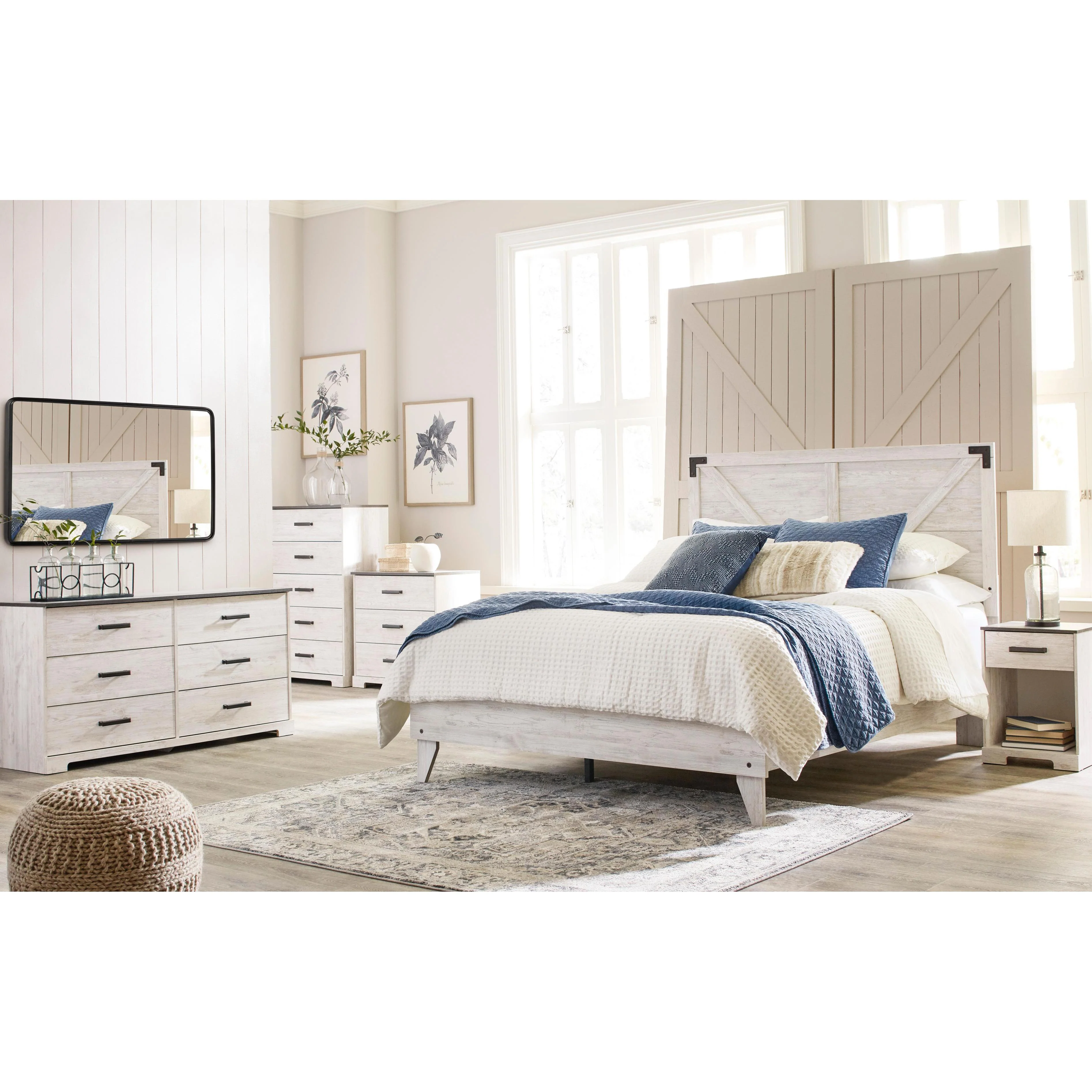 Signature Design by Ashley Shawburn EB4121 4 pc Full Platform Bedroom Set