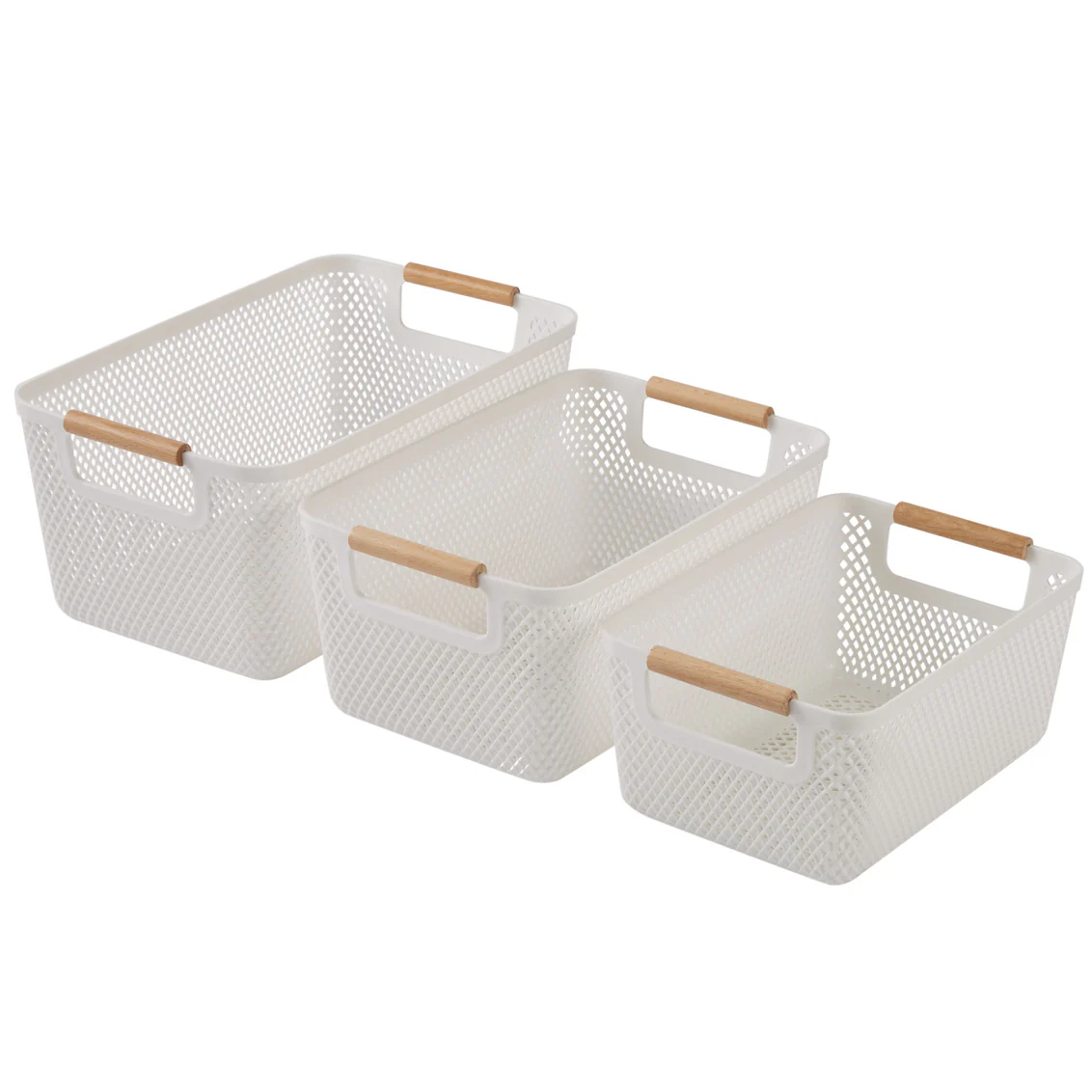 Basket Set, White Malla - Image 1