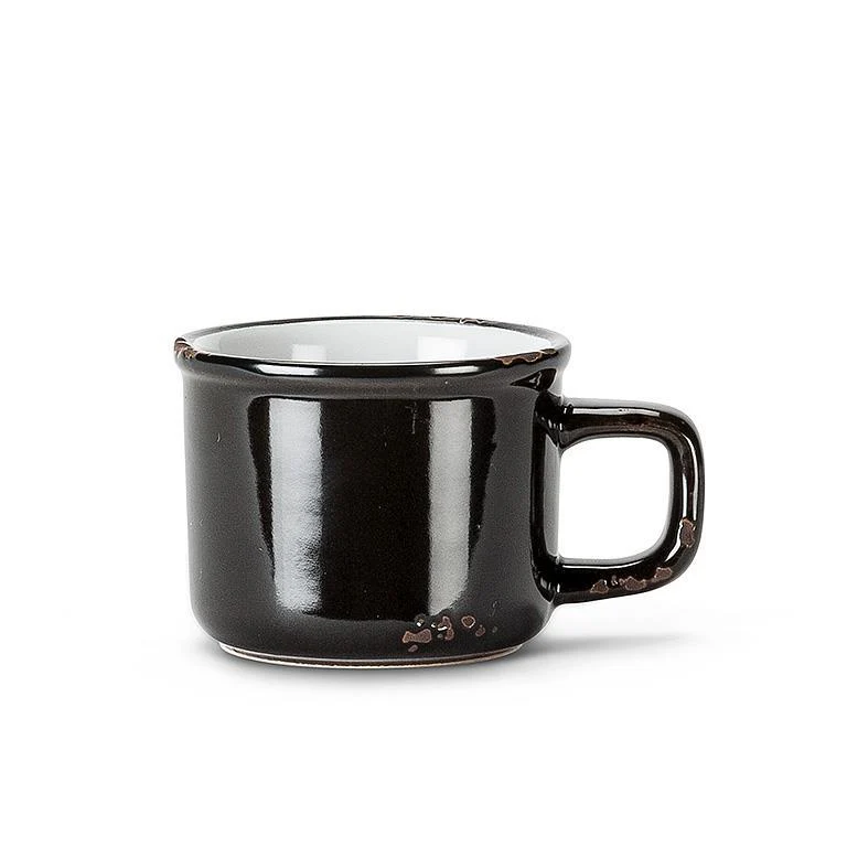 Espresso Cup, Black Enamel Look