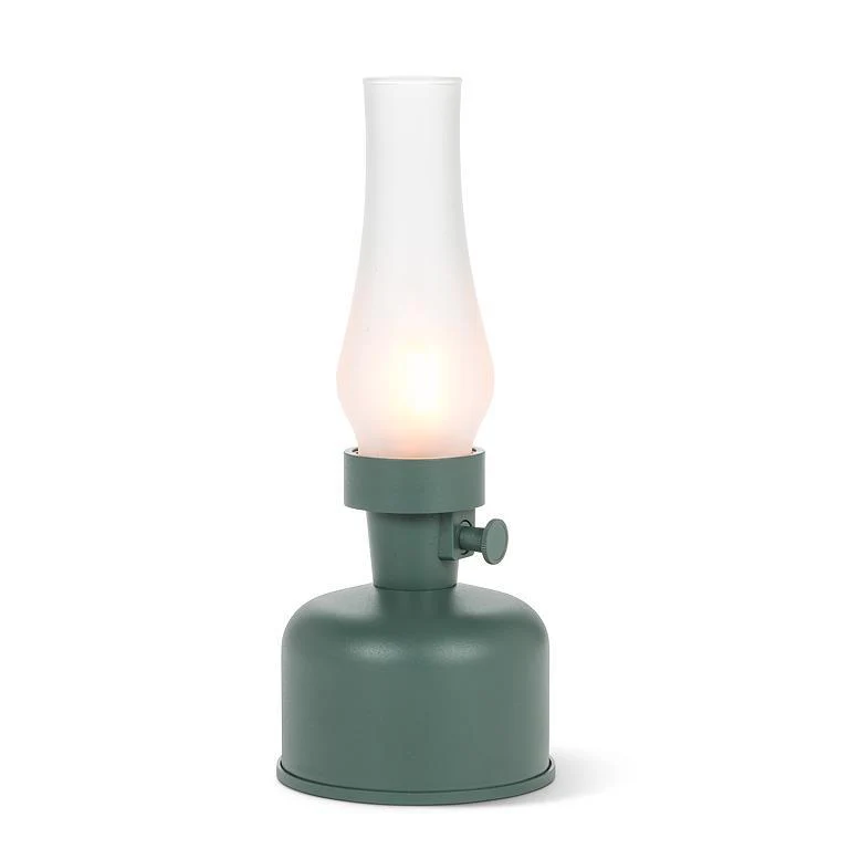 Lantern LED Lamp with Chimney, Green - Image 1