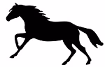 Running Horse Reflective Decal - Image 1
