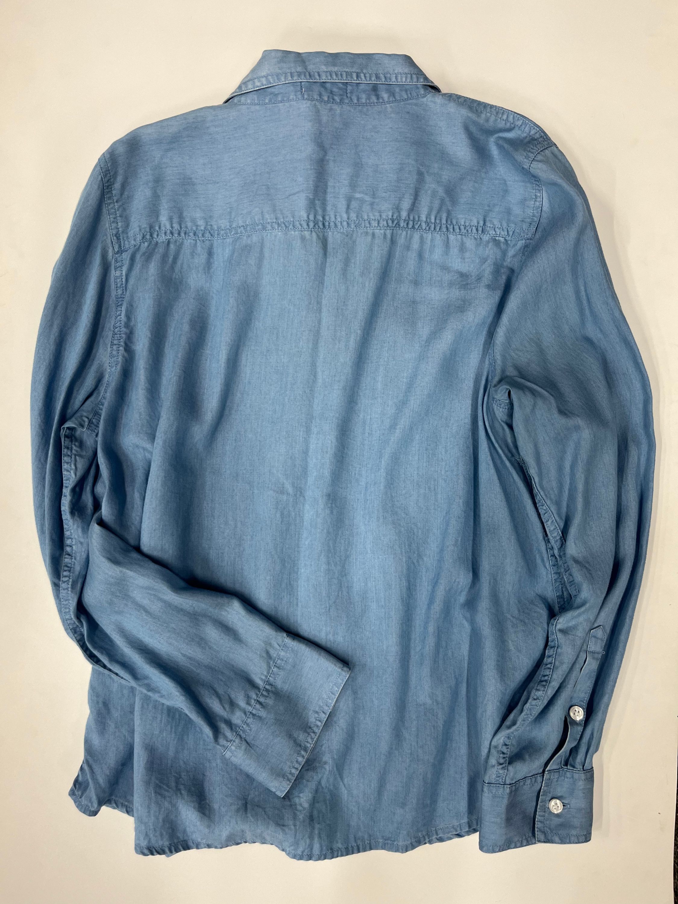 Crown And Ivy Front Button Long Sleeve Shirt Blue Size L - Image 2