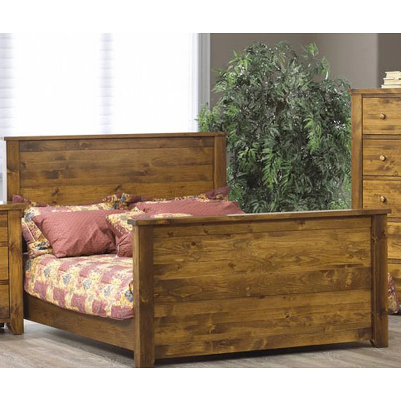 Vokes Furniture Rough Sawn Queen Panel Bed 850-1960-2