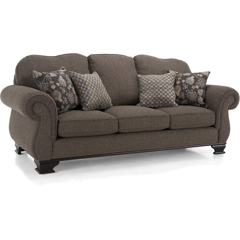 Decor-Rest Furniture Stationary Fabric Sofa 6933S Espresso - Image 1