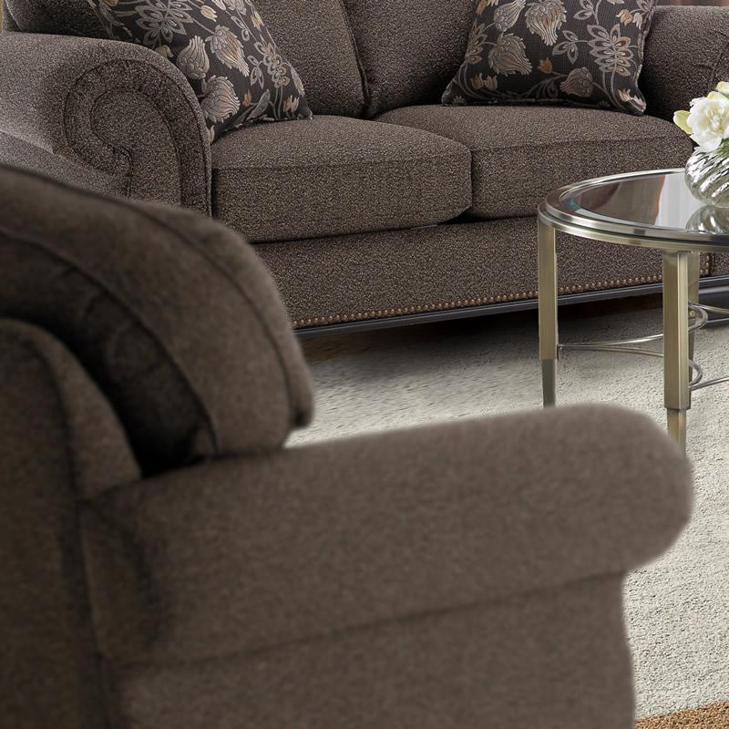 Decor-Rest Furniture Stationary Fabric Chair 6933C Espresso - Image 1