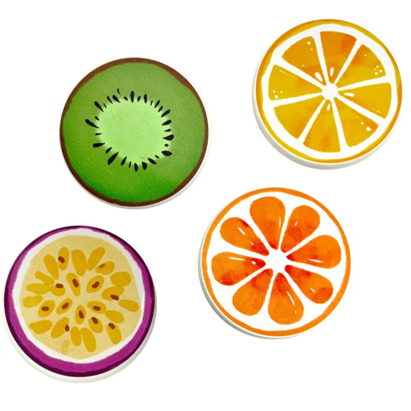 Coasters Set, Fruit