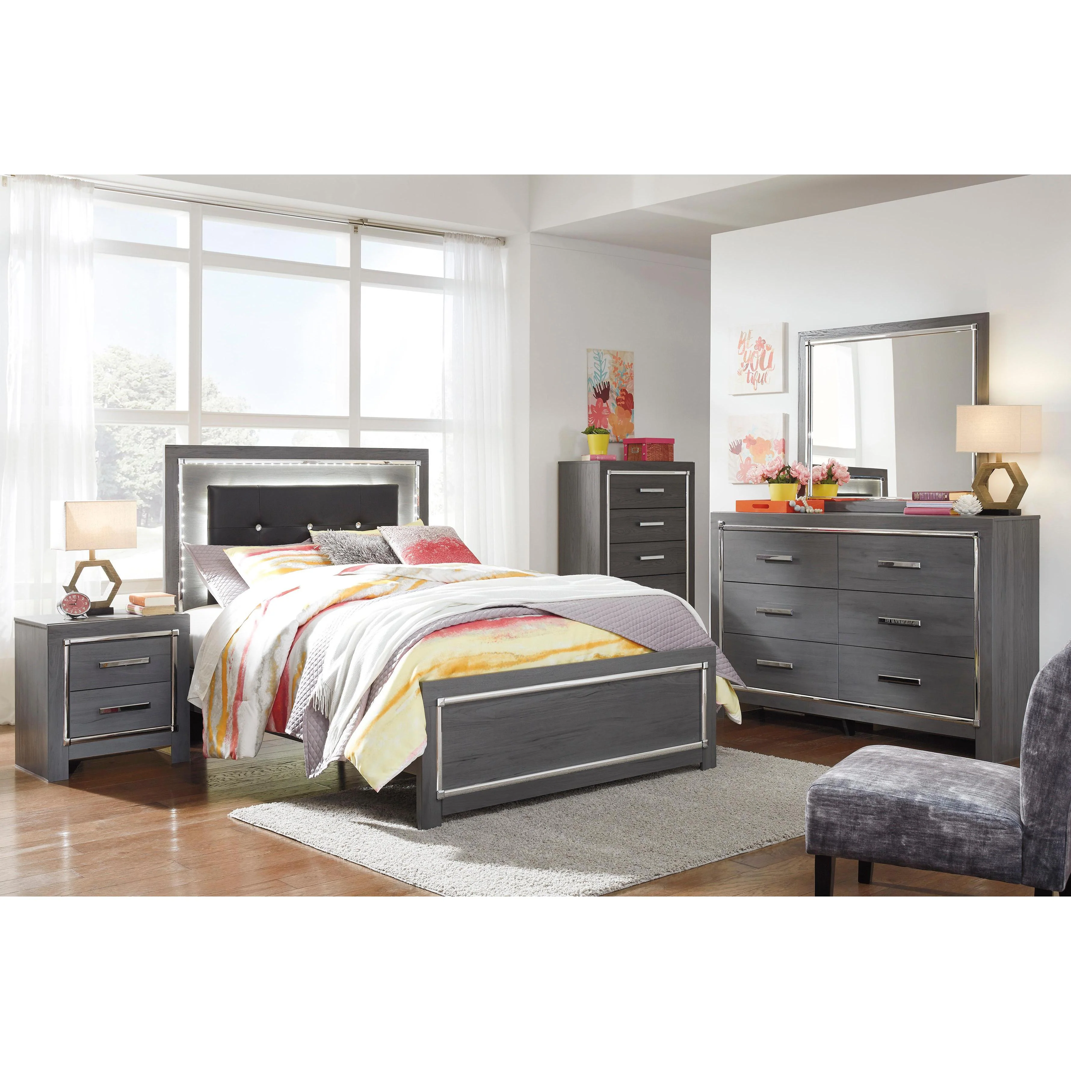 Signature Design by Ashley Lodanna B214 6 pc Full Panel Bedroom Set - Image 1
