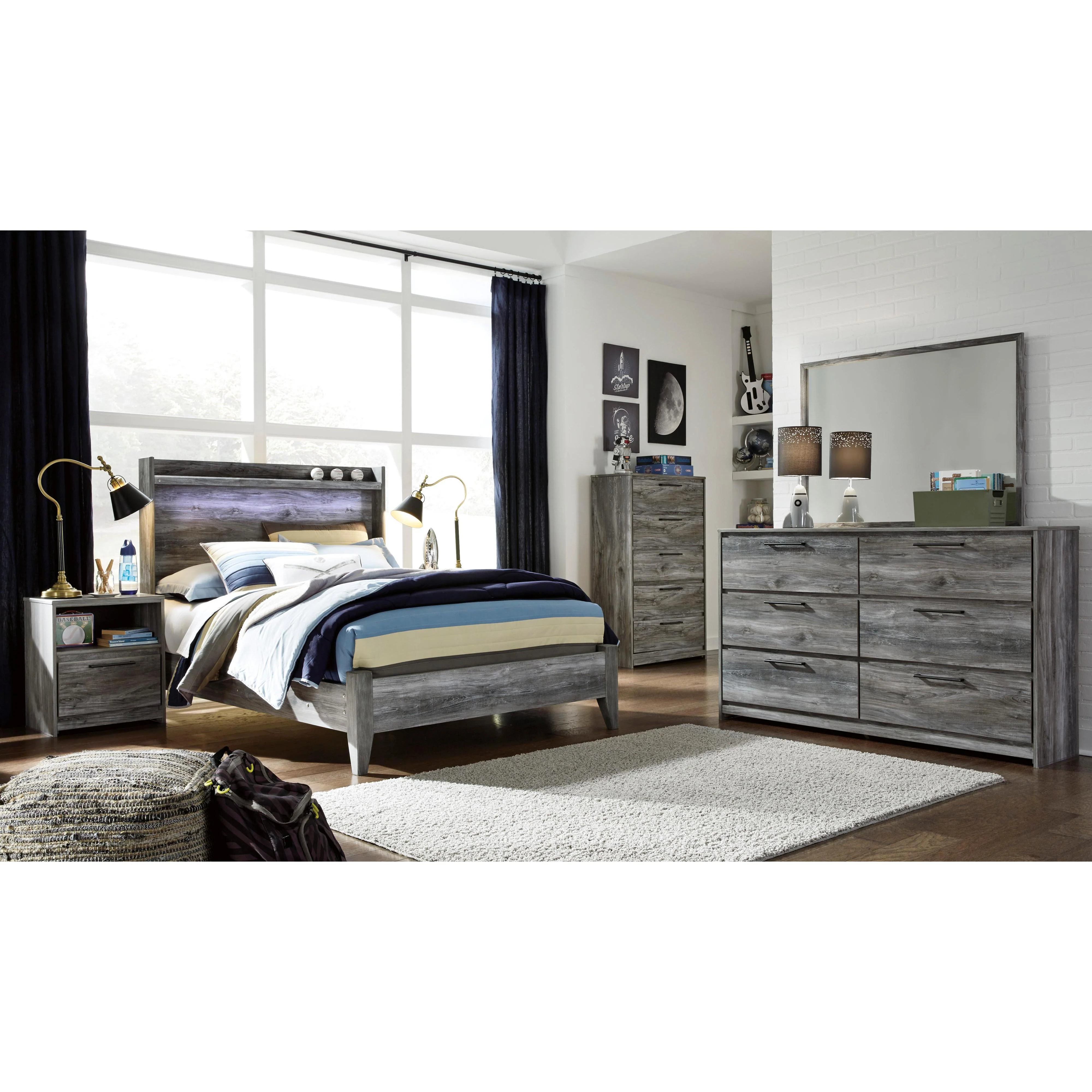 Signature Design by Ashley Baystorm B221 6 pc Full Panel Bedroom Set - Image 1