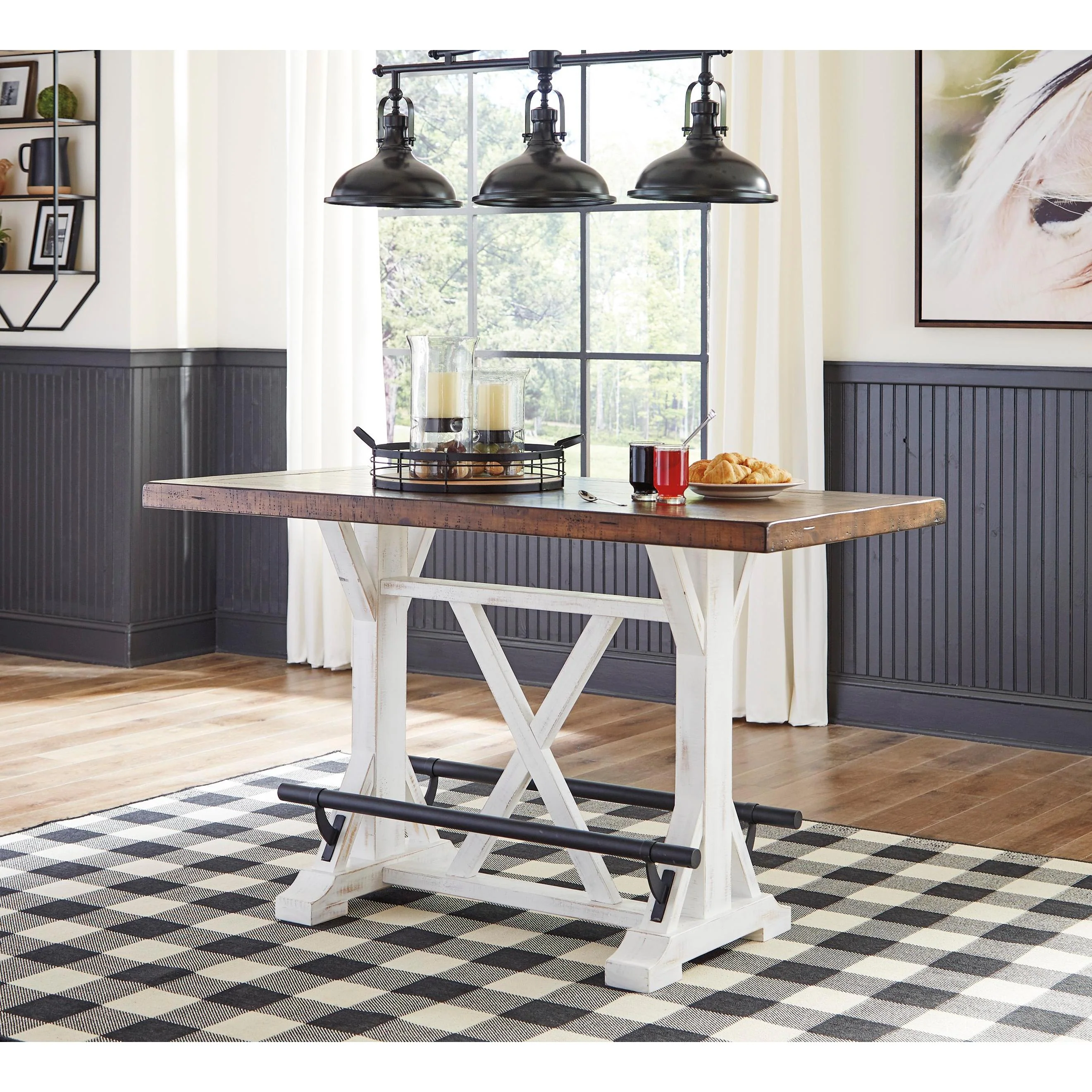 Signature Design by Ashley Valebeck D546D8 5 pc Counter Height Dining Set - Image 1