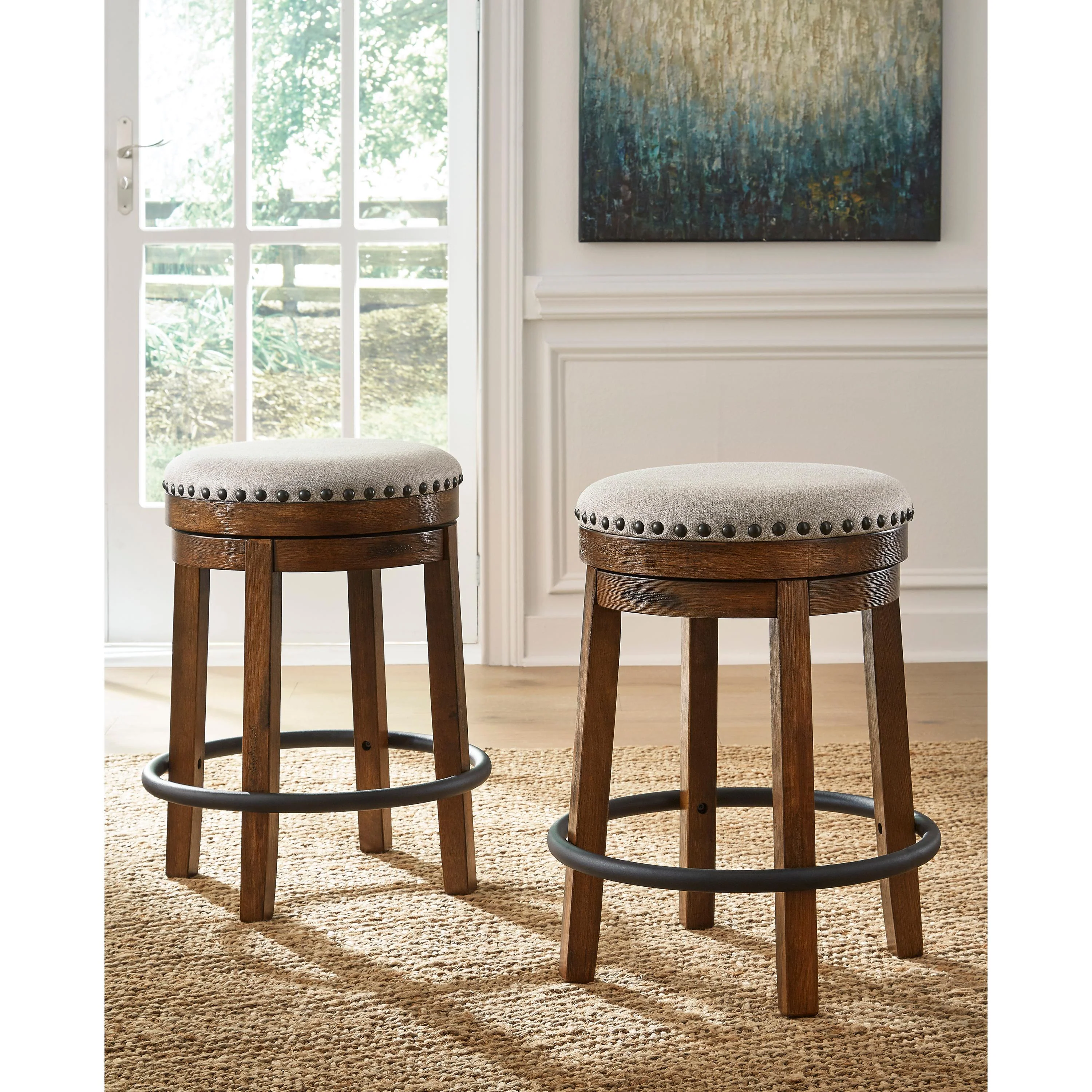 Signature Design by Ashley Valebeck D546D8 5 pc Counter Height Dining Set - Image 2