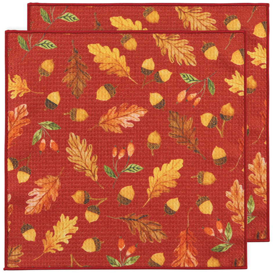 Dishcloth Set, Oak & Acorn - Image 1