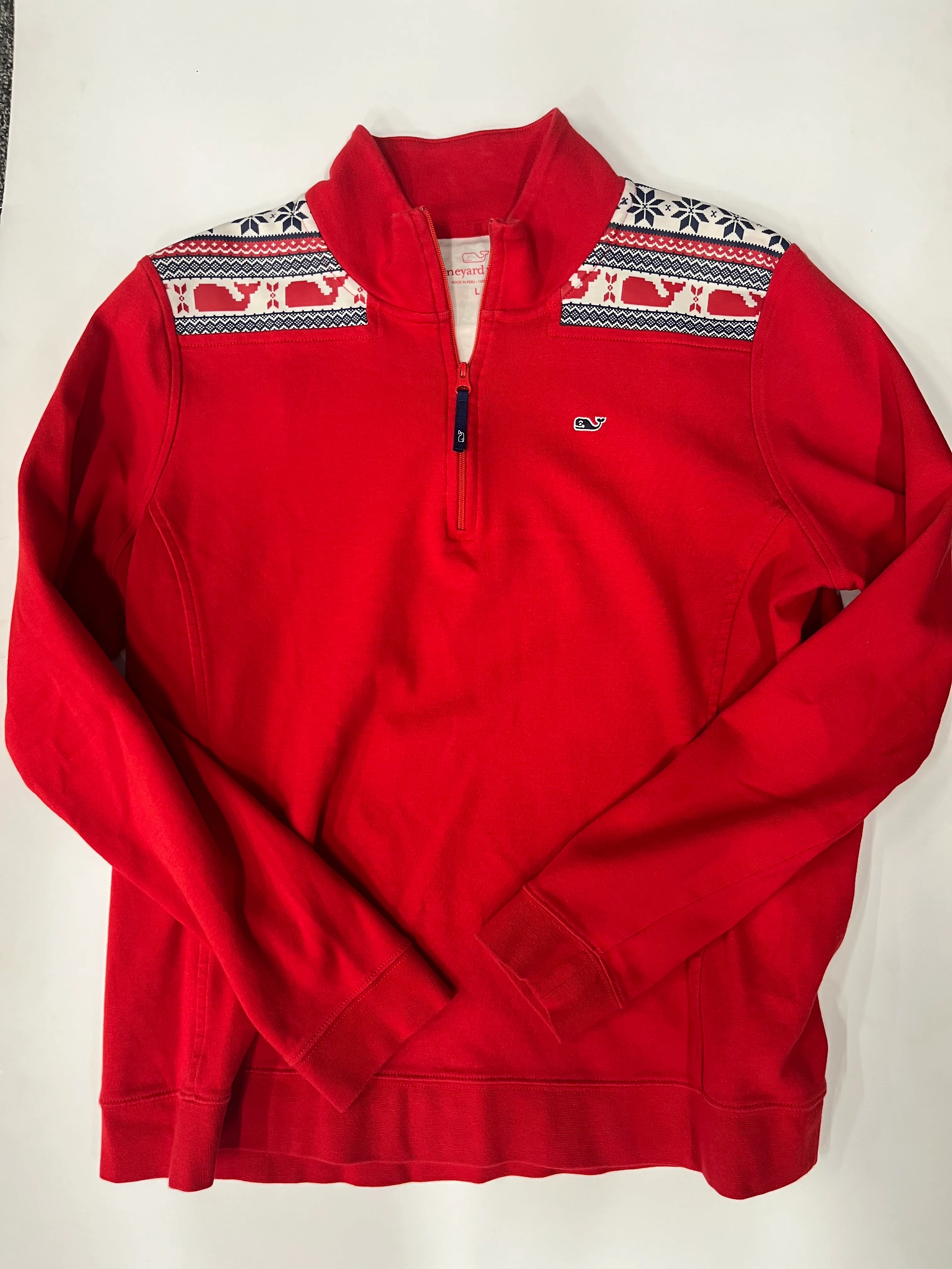 Vineyard Vines Half Zip Pullover Jacket Red Size L - Image 1