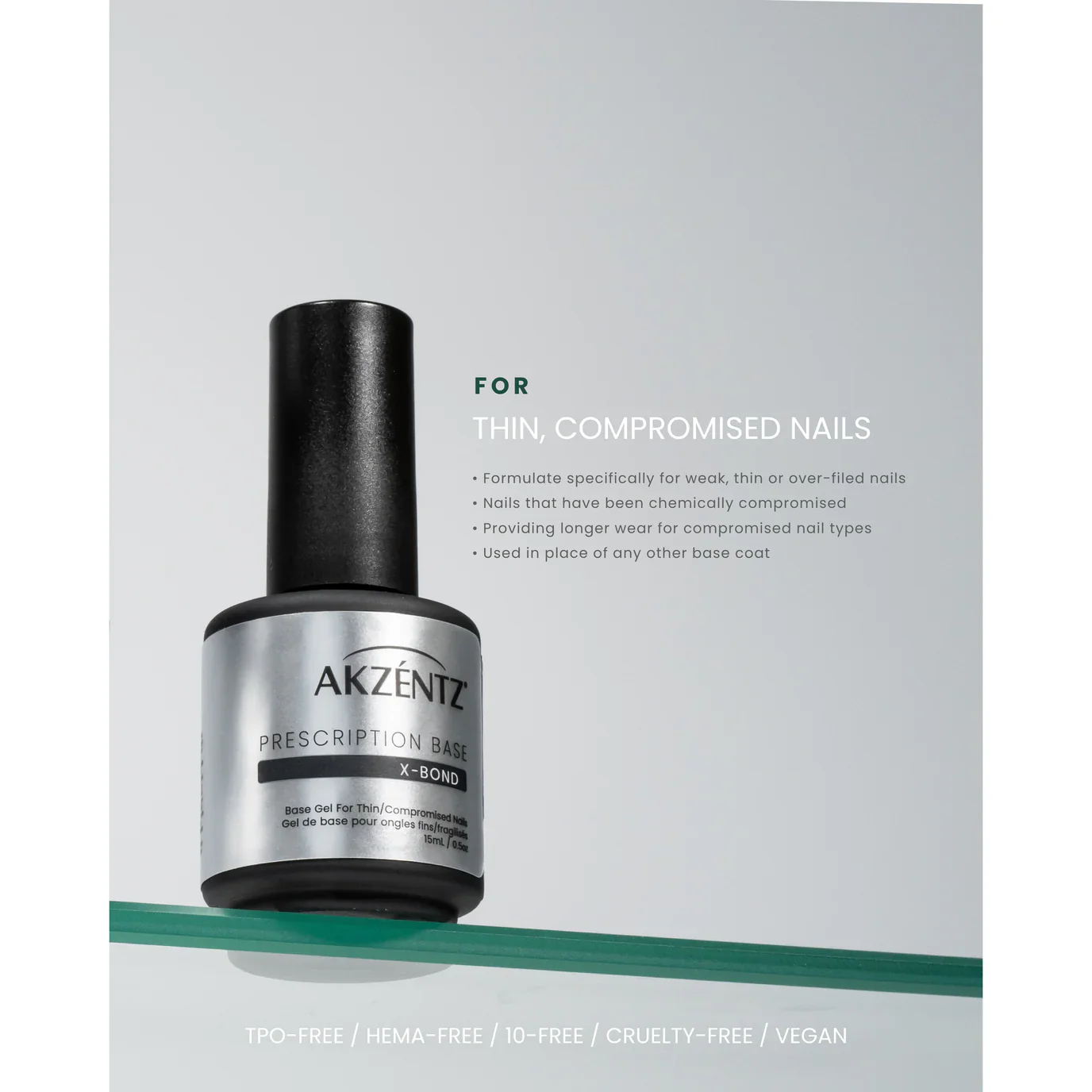 Akzentz Prescription X-Bond Bonding Base Gel 15ml/0.5oz - Image 2