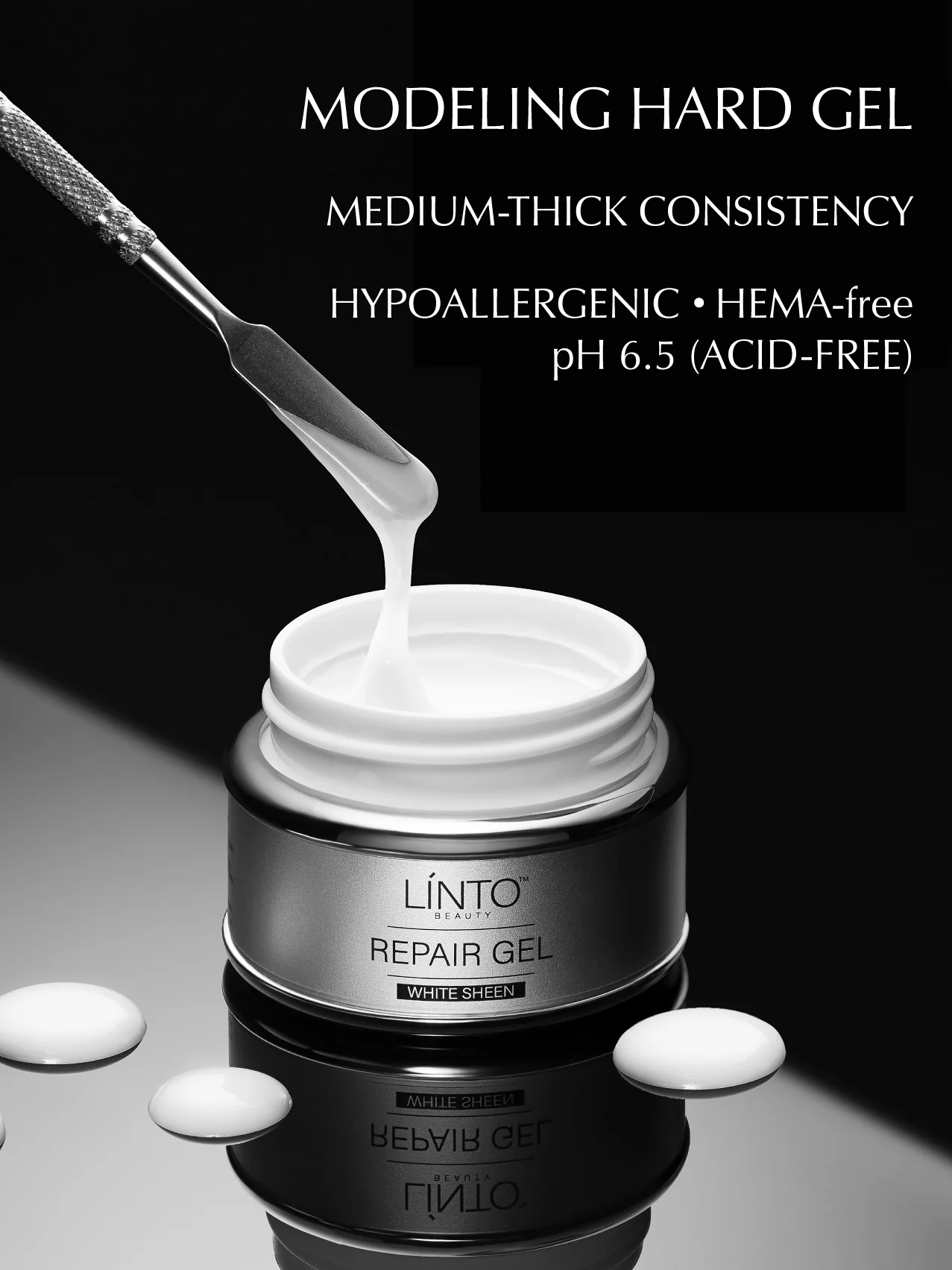 Hard Gel WHITE SHEEN 30ml / 1,01fl oz - Image 3
