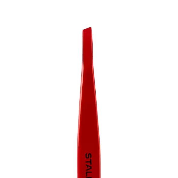 STALEKS PRO EXPERT 11/4R EYEBROW TWEEZERS (SLANT, RED COLOR) TE-11/4R - STALEKS™ - Image 3