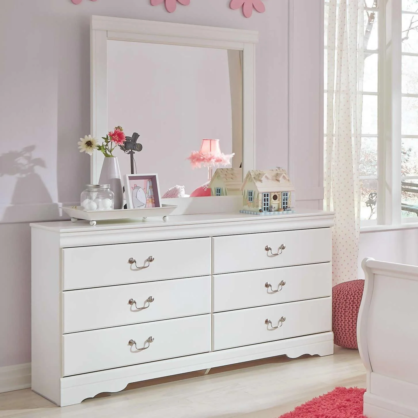 Signature Design by Ashley Anarasia B129B7 5 pc Full Sleigh Bedroom Set - Image 3