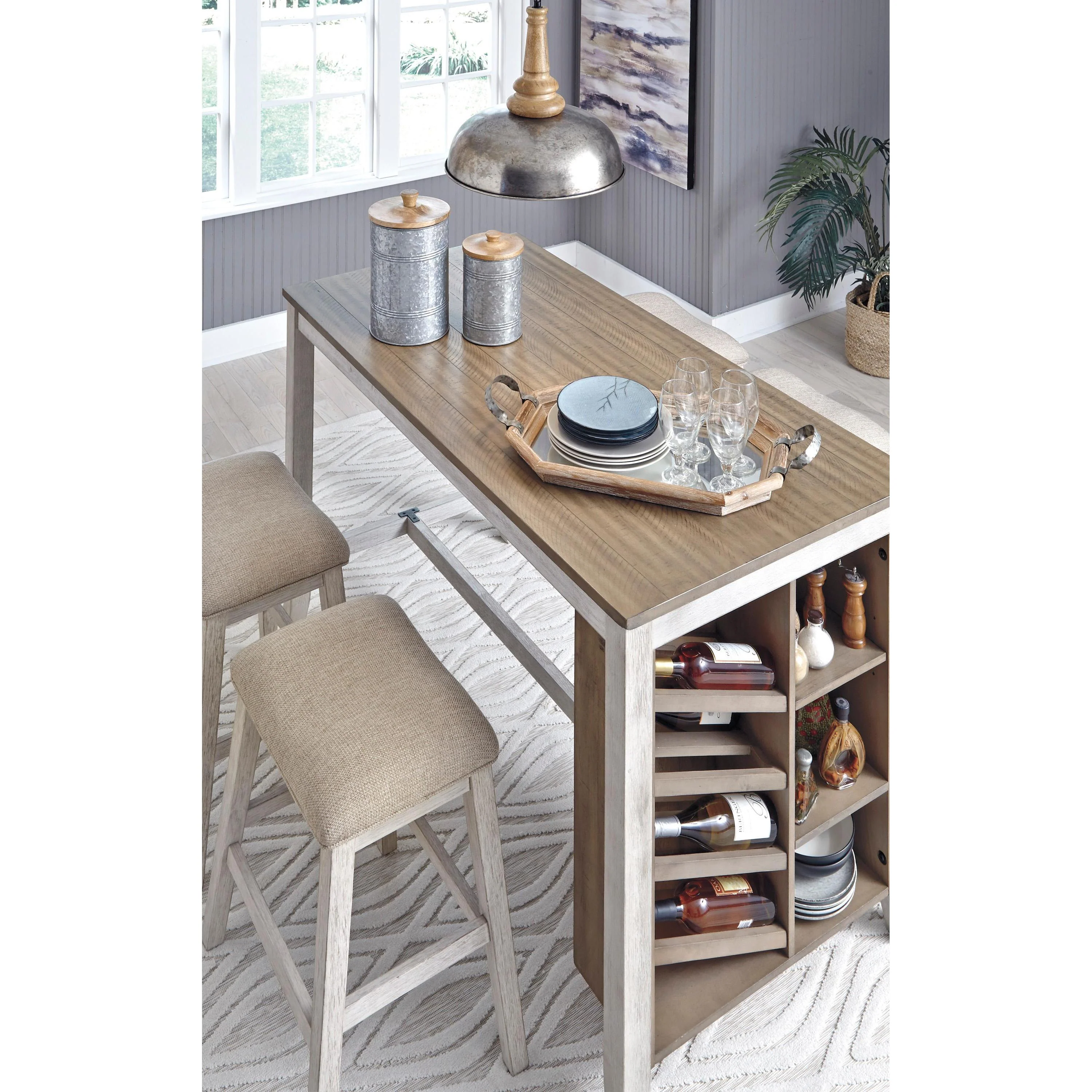 Signature Design by Ashley Skempton D394D3 5 pc Counter Height Dining Set - Image 2