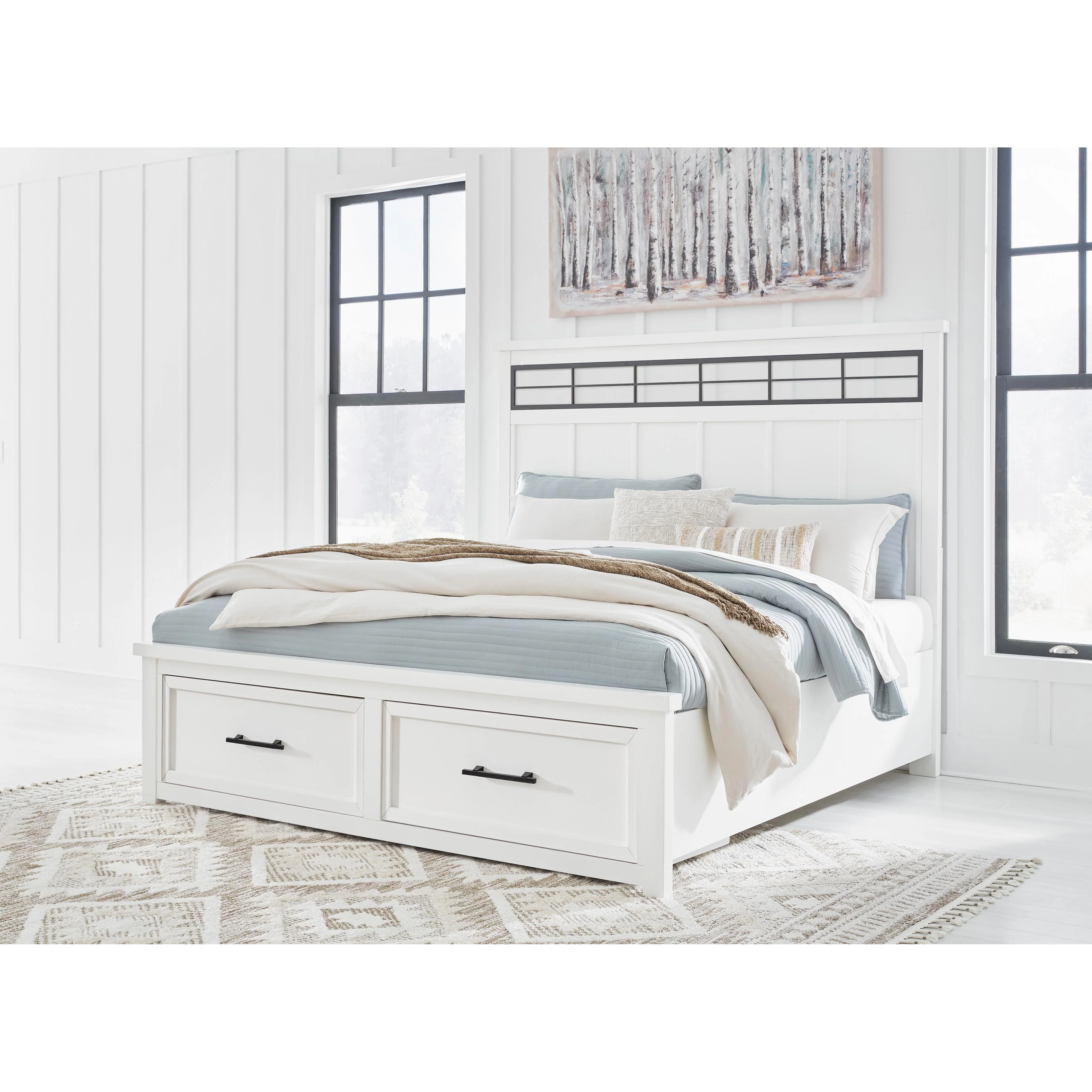 Benchcraft Ashbryn B844 8 pc Queen Panel Storage Bedroom Set - Image 2