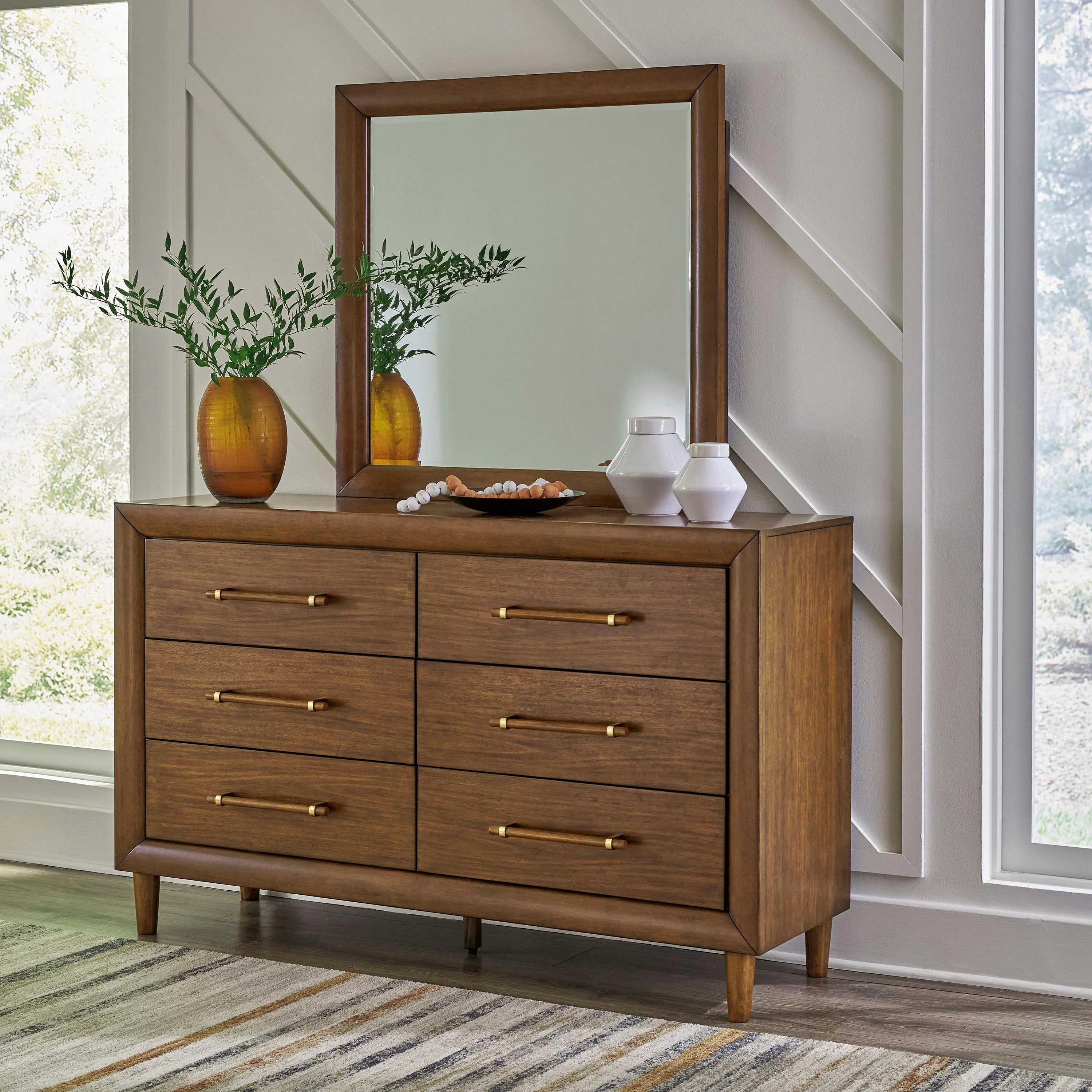 Signature Design by Ashley Lyncott B615 6 pc King Upholstered Panel Bedroom Set - Image 3