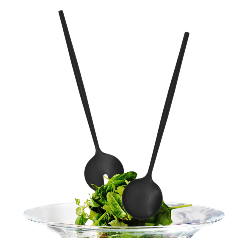 Salad Servers, Black - Image 2