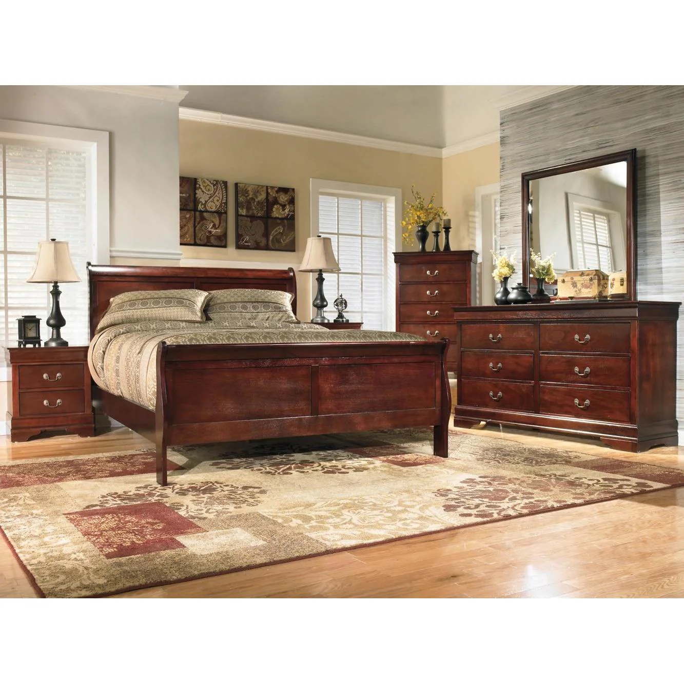 Signature Design by Ashley Alisdair B376B26 6 pc King Sleigh Bedroom Set
