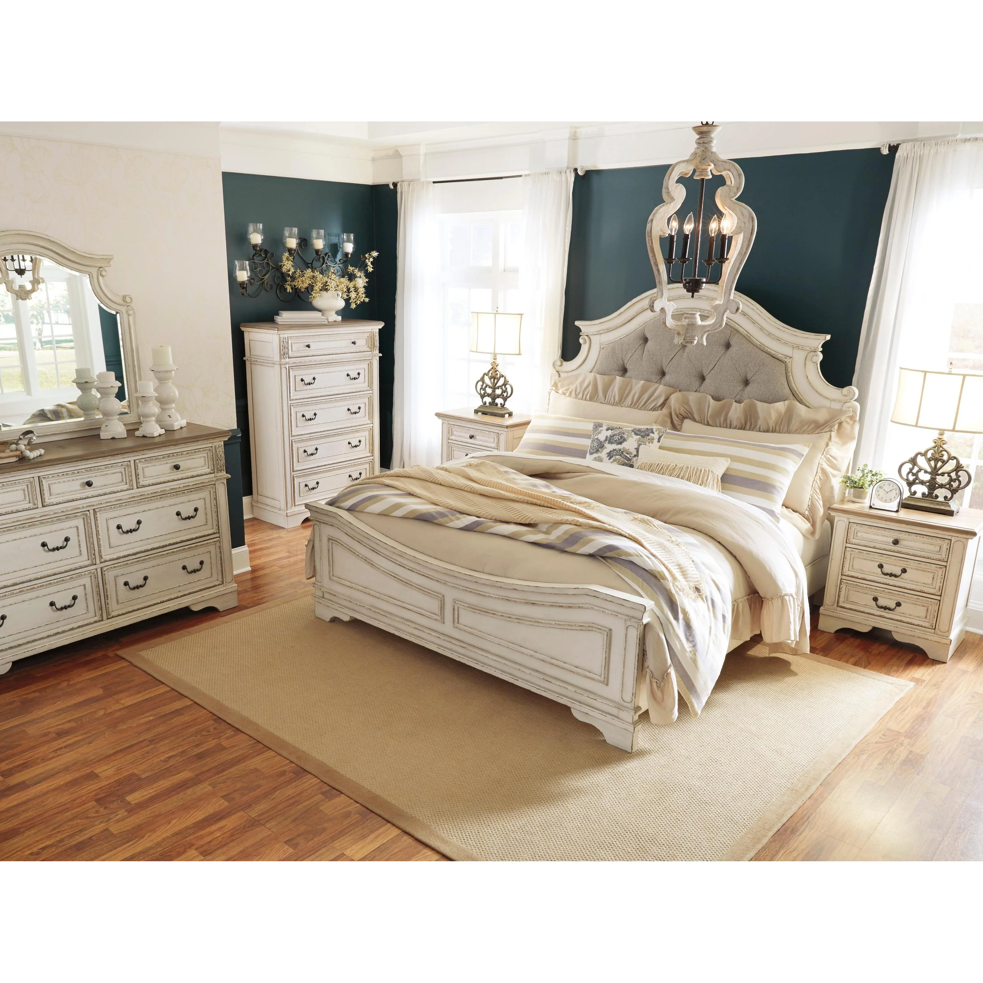 Signature Design by Ashley Realyn B743B47 7 pc Queen Panel Bedroom Set - Image 3