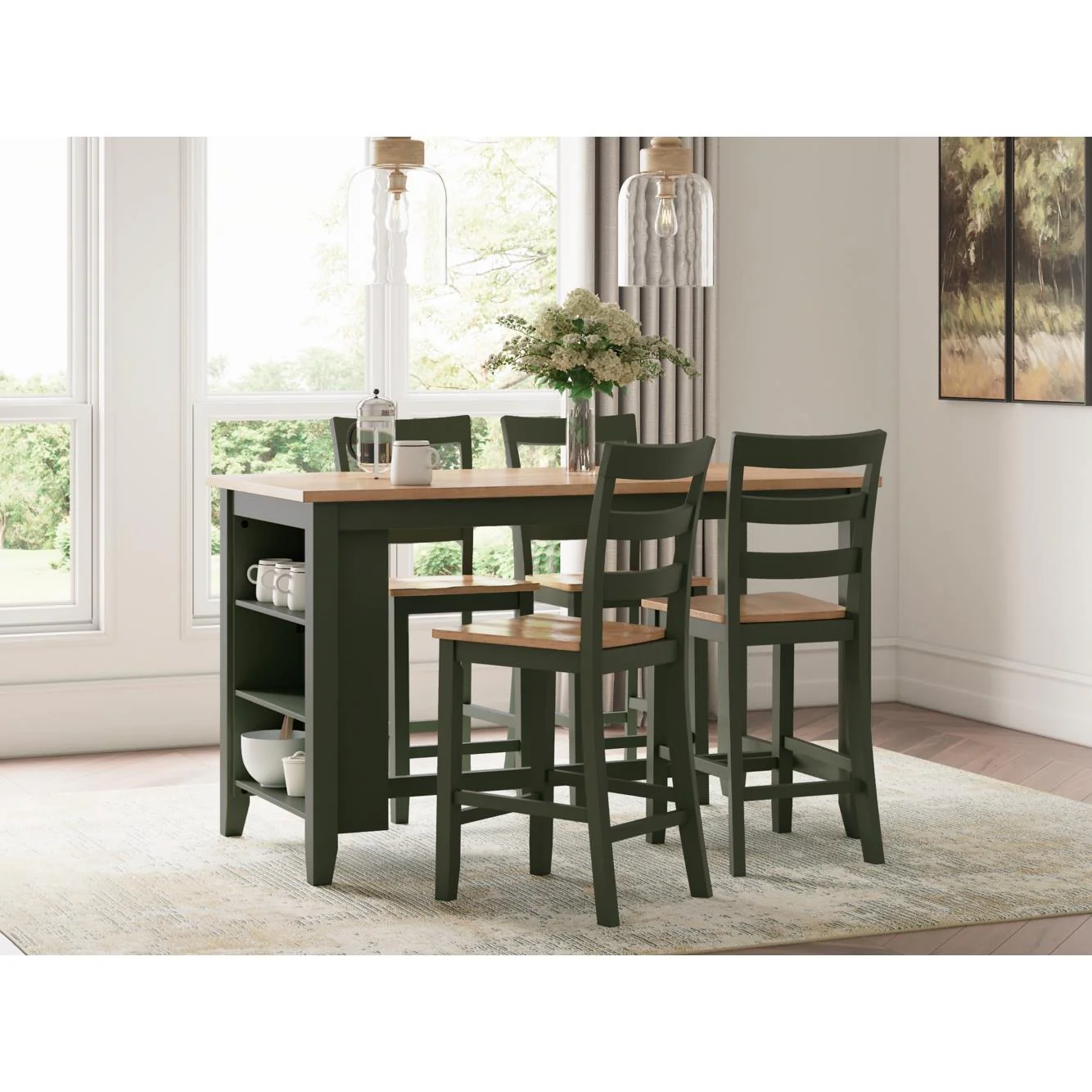 Signature Design by Ashley Gesthaven D401D2 5 pc Counter Height Dining Set - Image 2