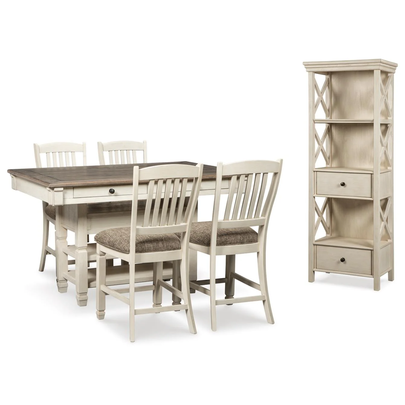 Signature Design by Ashley Bolanburg D647D21 6 pc Counter Height Dining Set - Image 1