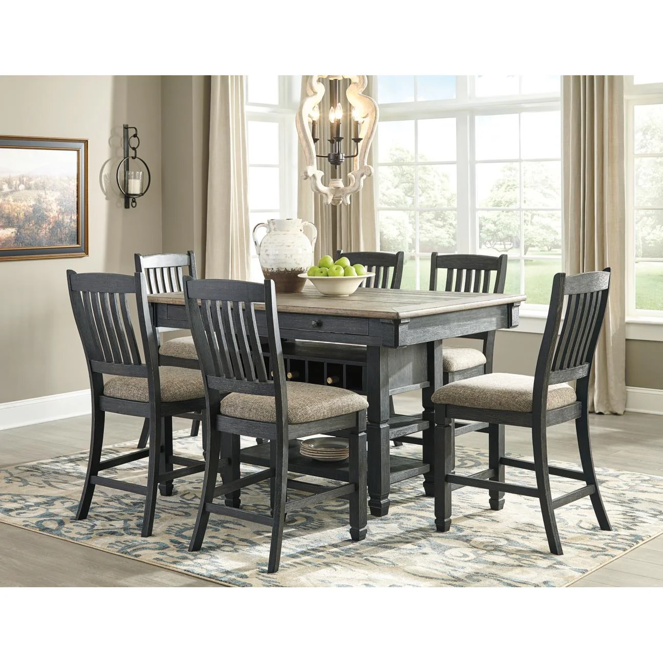 Signature Design by Ashley Tyler Creek D736D5 7 pc Counter Height Dining Set - Image 1