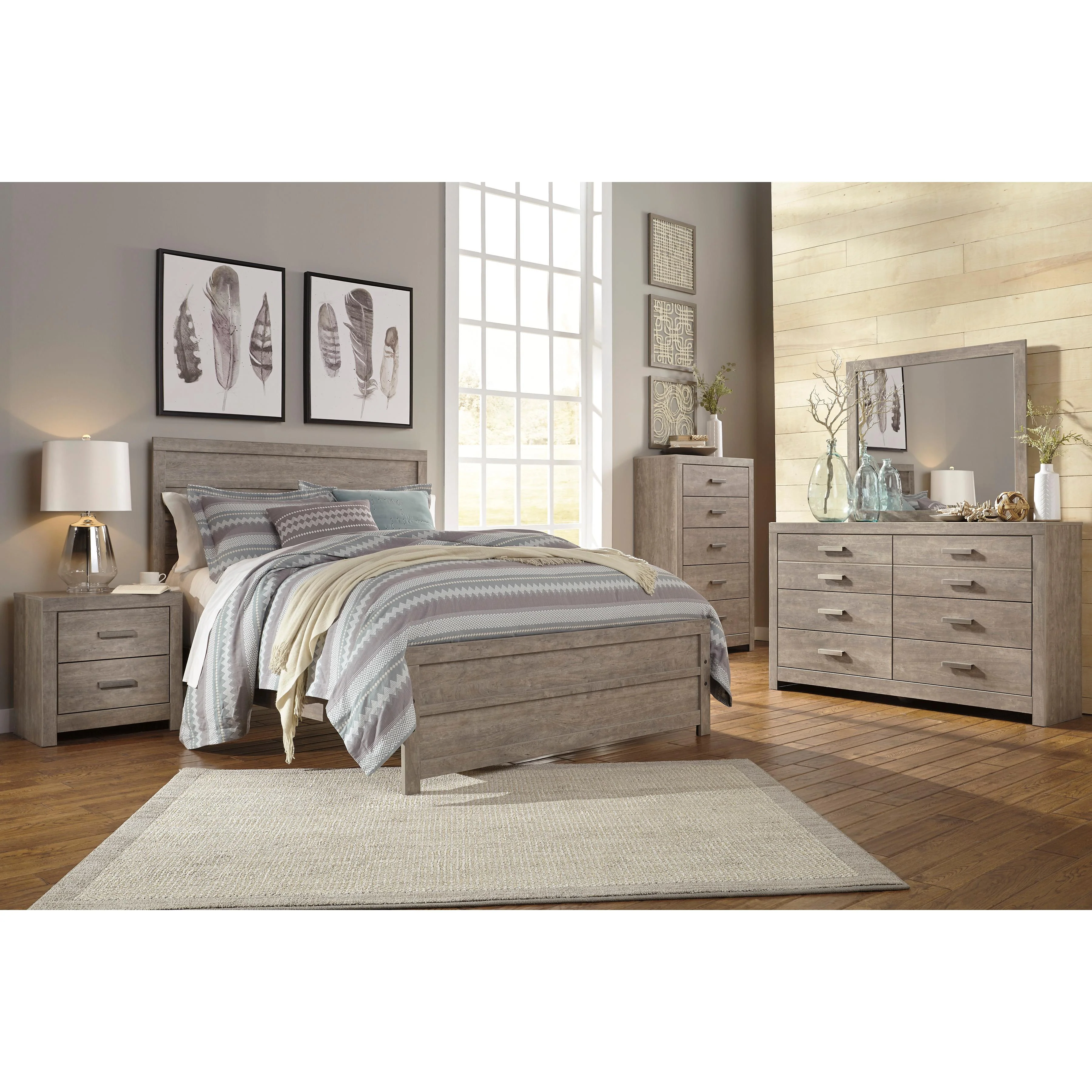Signature Design by Ashley Culverbach B070B19 7 pc King Panel Bedroom Set - Image 1