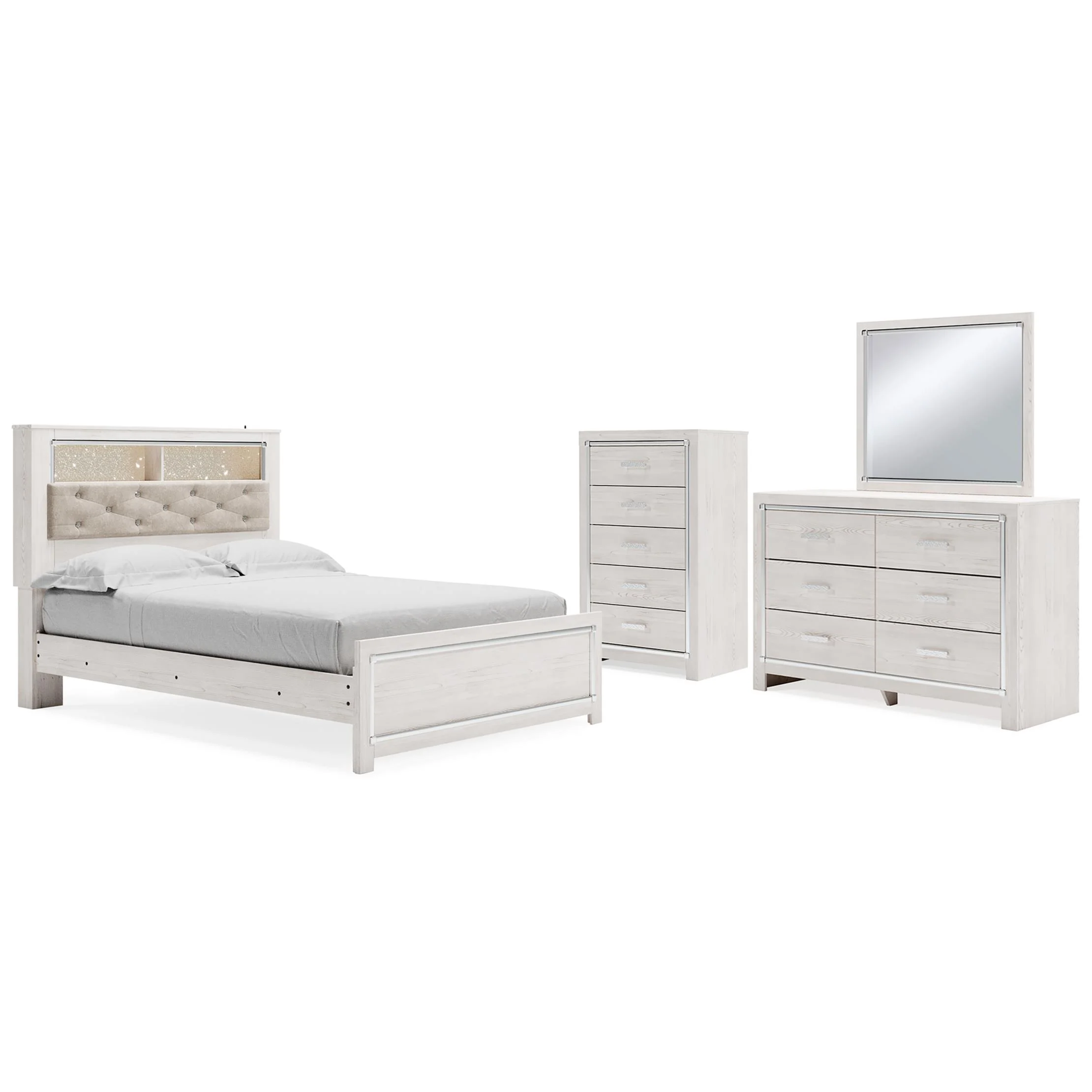 Signature Design by Ashley Altyra B2640B43 6 pc Queen Bookcase Bedroom Set - Image 1