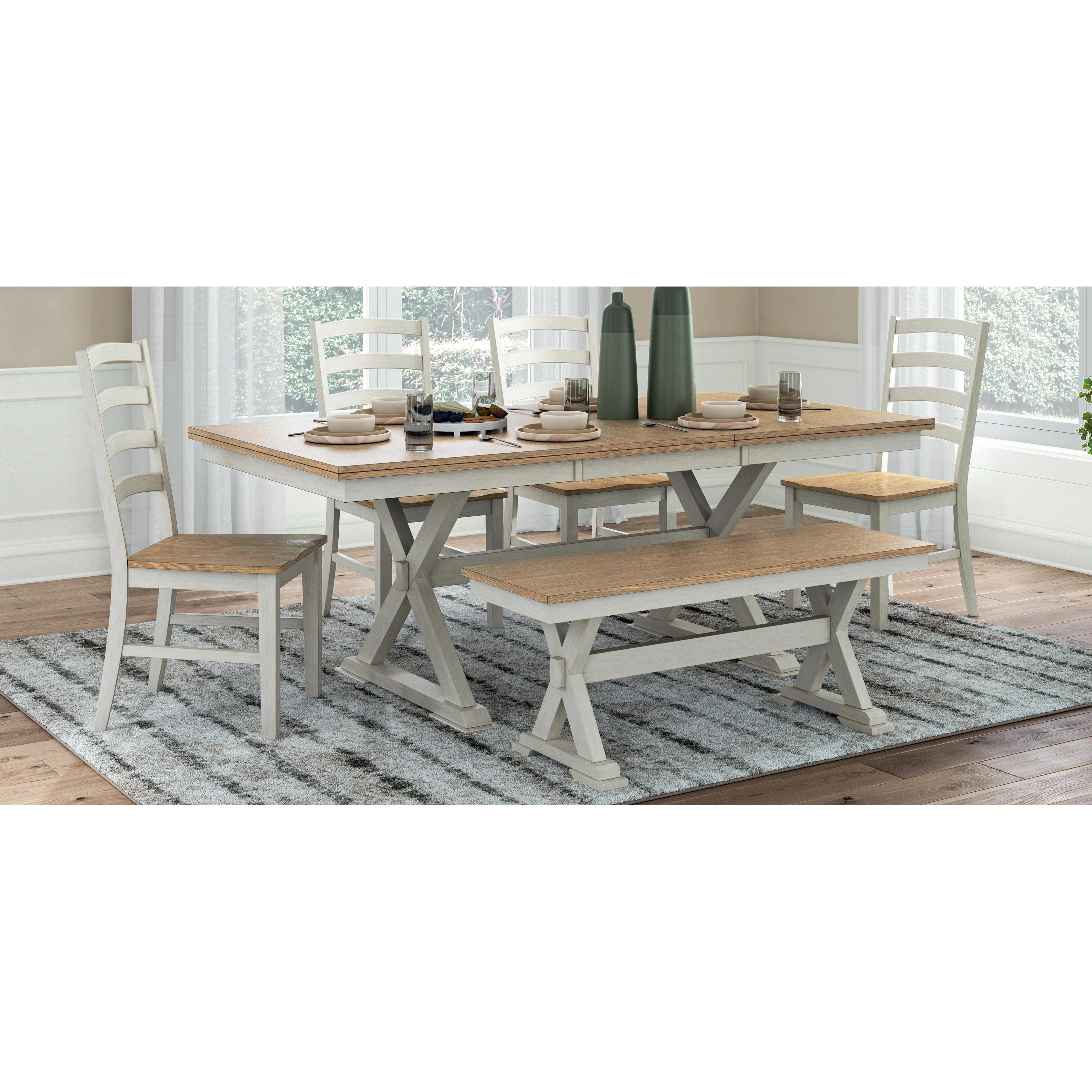 Signature Design by Ashley Purlaney PCD627D2 6 pc Dining Set