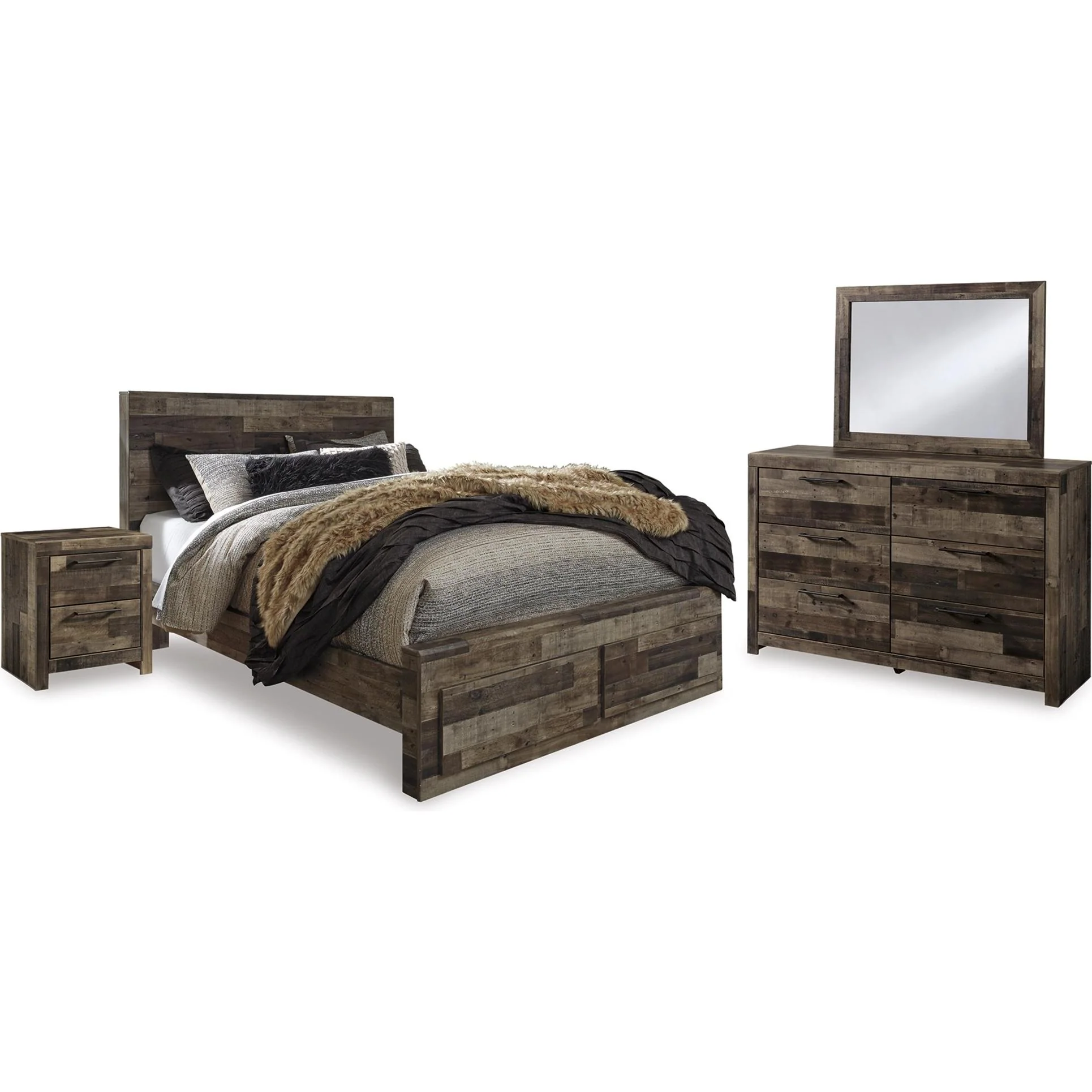 Benchcraft Derekson B200B49 7 pc Queen Panel Bedroom Set - Image 2