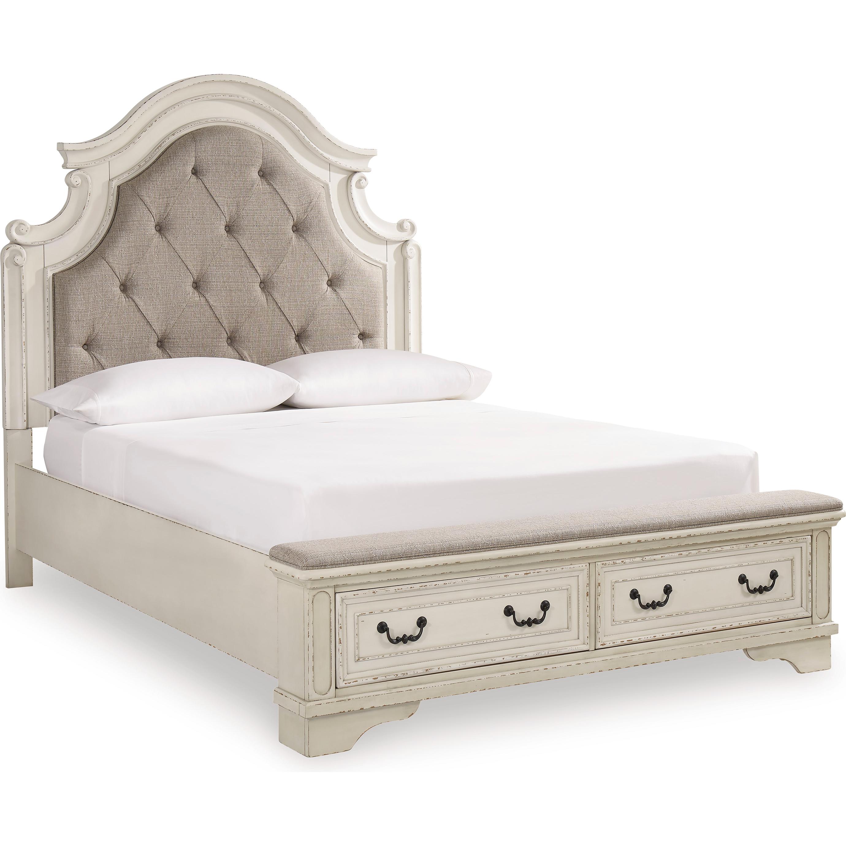 Signature Design by Ashley Realyn B743B46 7 pc Queen Upholstered Panel Bedroom Set - Image 2