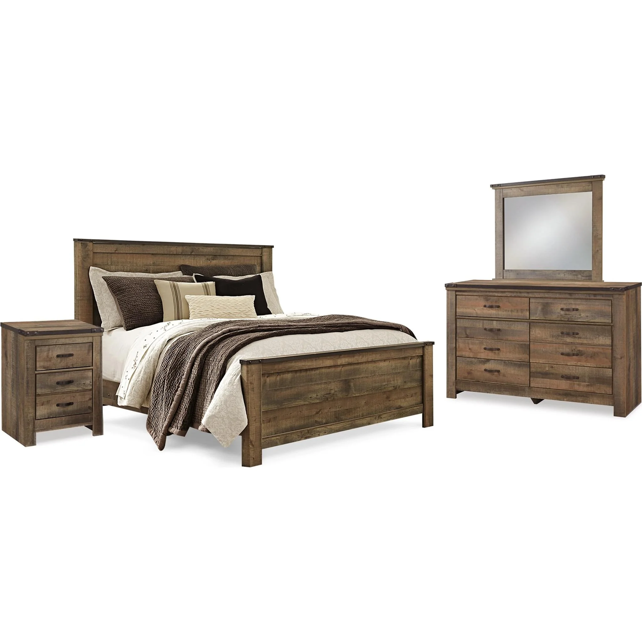 Signature Design by Ashley Trinell B446B88 6 pc Queen Panel Bedroom Set - Image 1