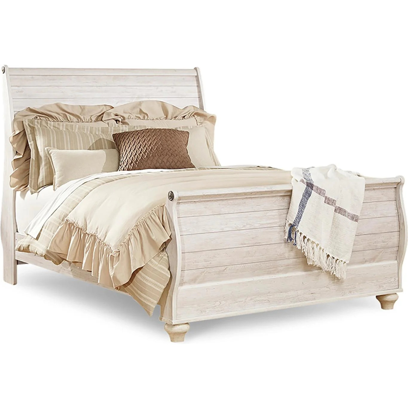 Signature Design by Ashley Willowton B267B56 8 pc Queen Sleigh Bedroom Set - Image 2