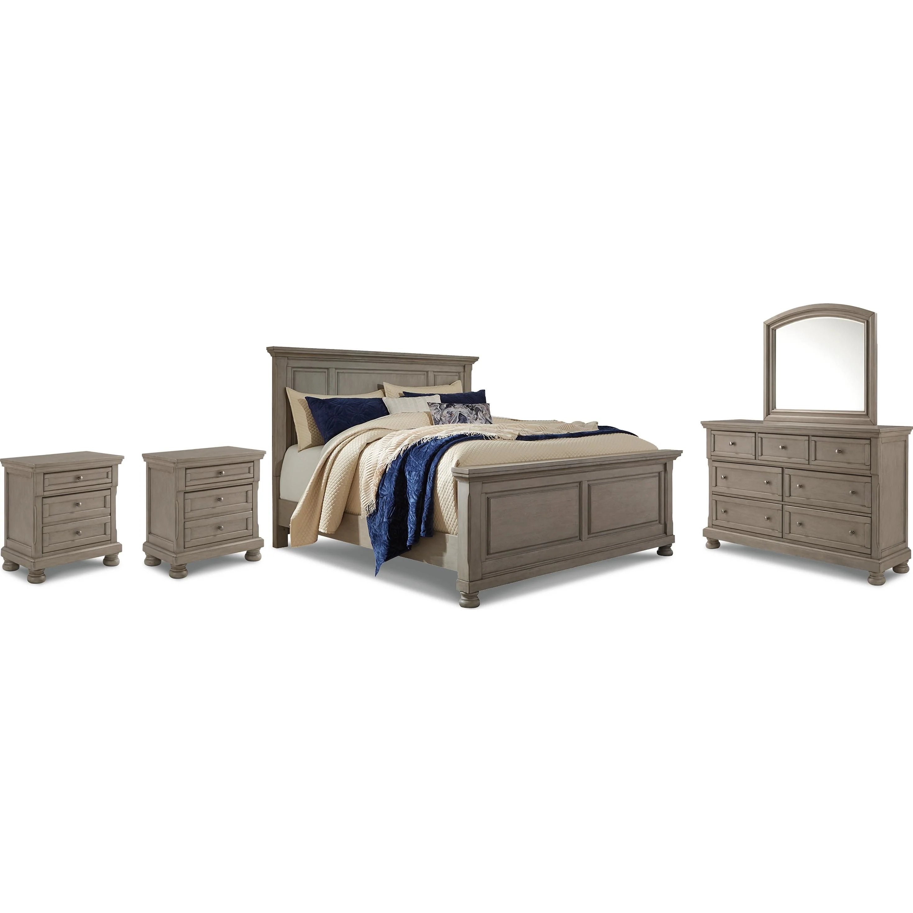 Signature Design by Ashley Lettner B733B48 7 pc King Panel Bedroom Set - Image 1