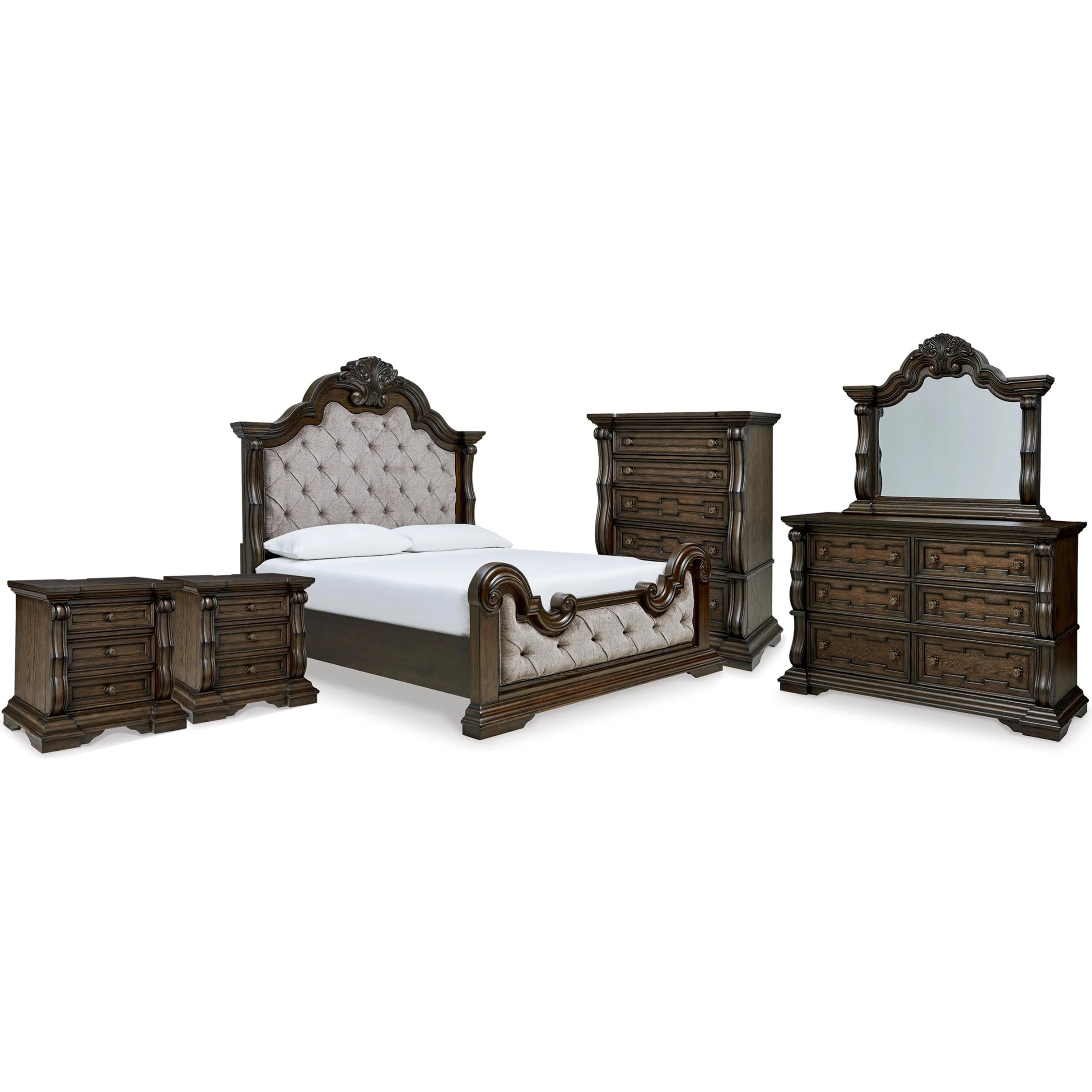 Signature Design by Ashley Maylee B947B13 8 pc King Bedroom Set - Image 1