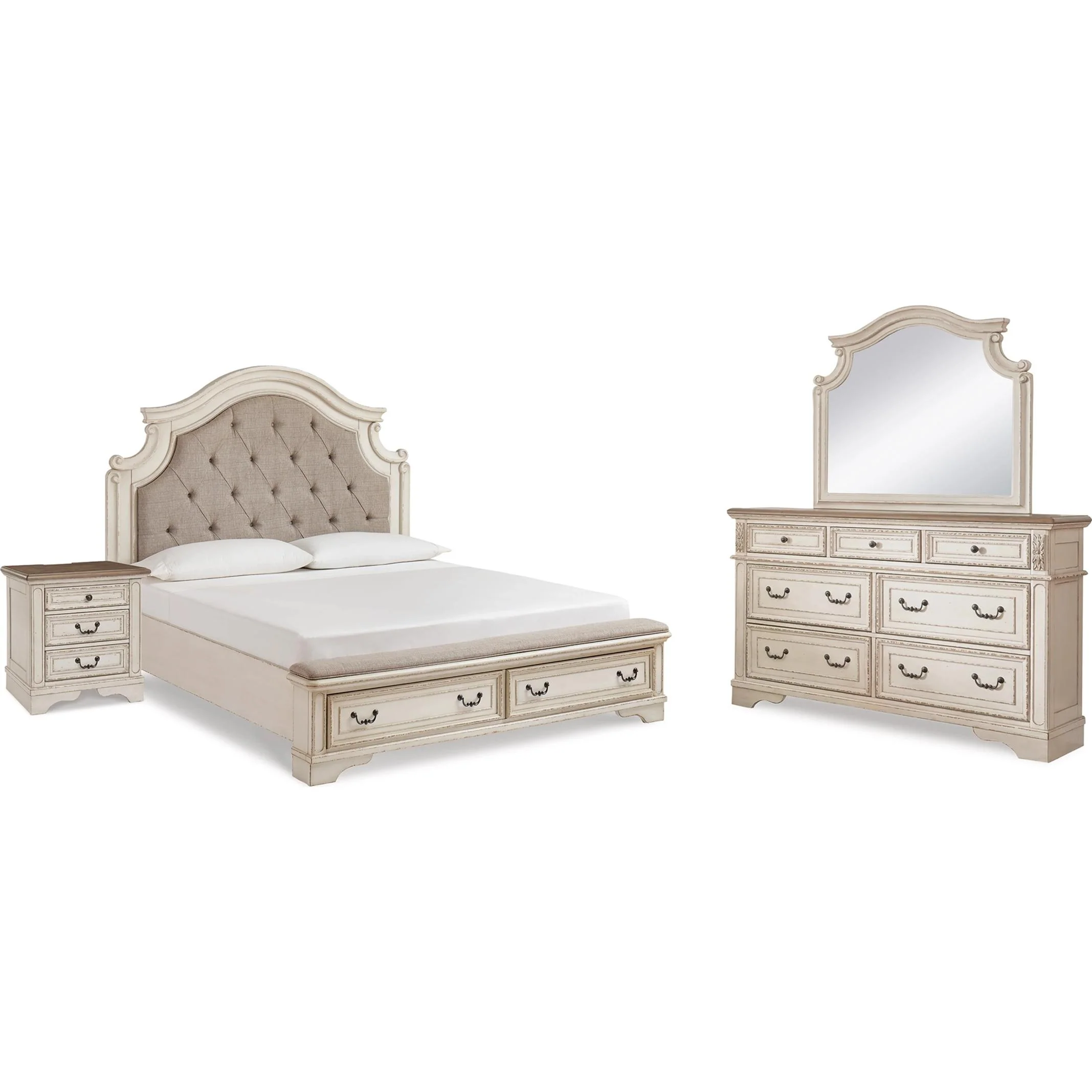 Signature Design by Ashley Realyn B743B33 6 pc King Upholstered Panel Bedroom Set - Image 1