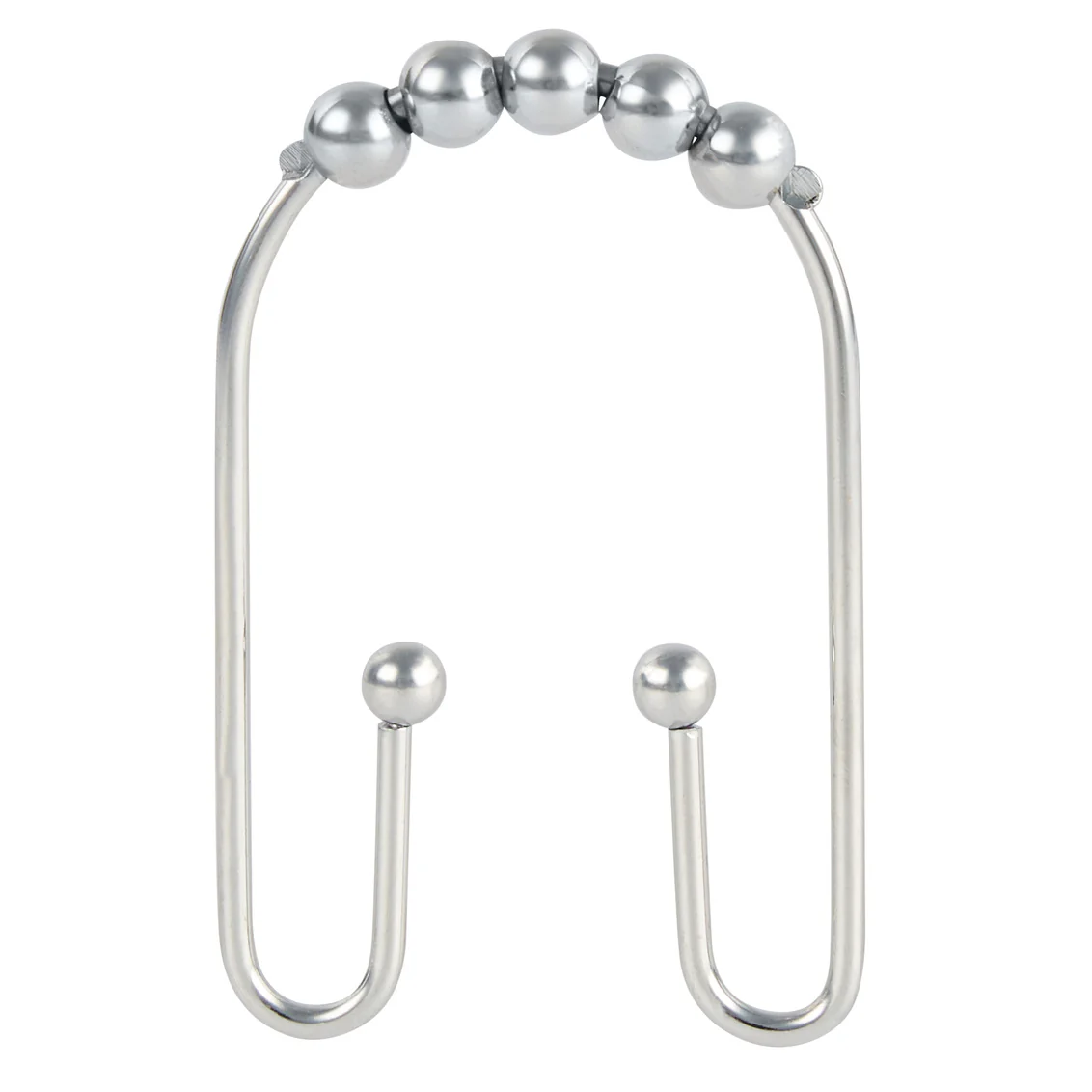 Shower Curtain Hooks, Dual Chrome - Image 1