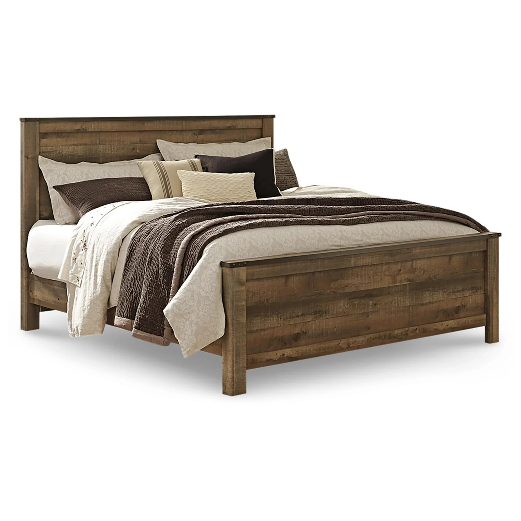 Signature Design by Ashley Trinell B446B74 7 pc King Panel Bedroom Set - Image 2