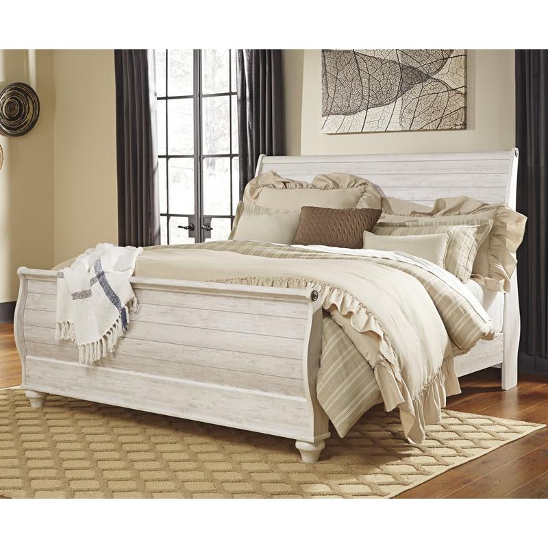 Signature Design by Ashley Willowton B267B42 6 pc King Sleigh Bedroom Set - Image 2