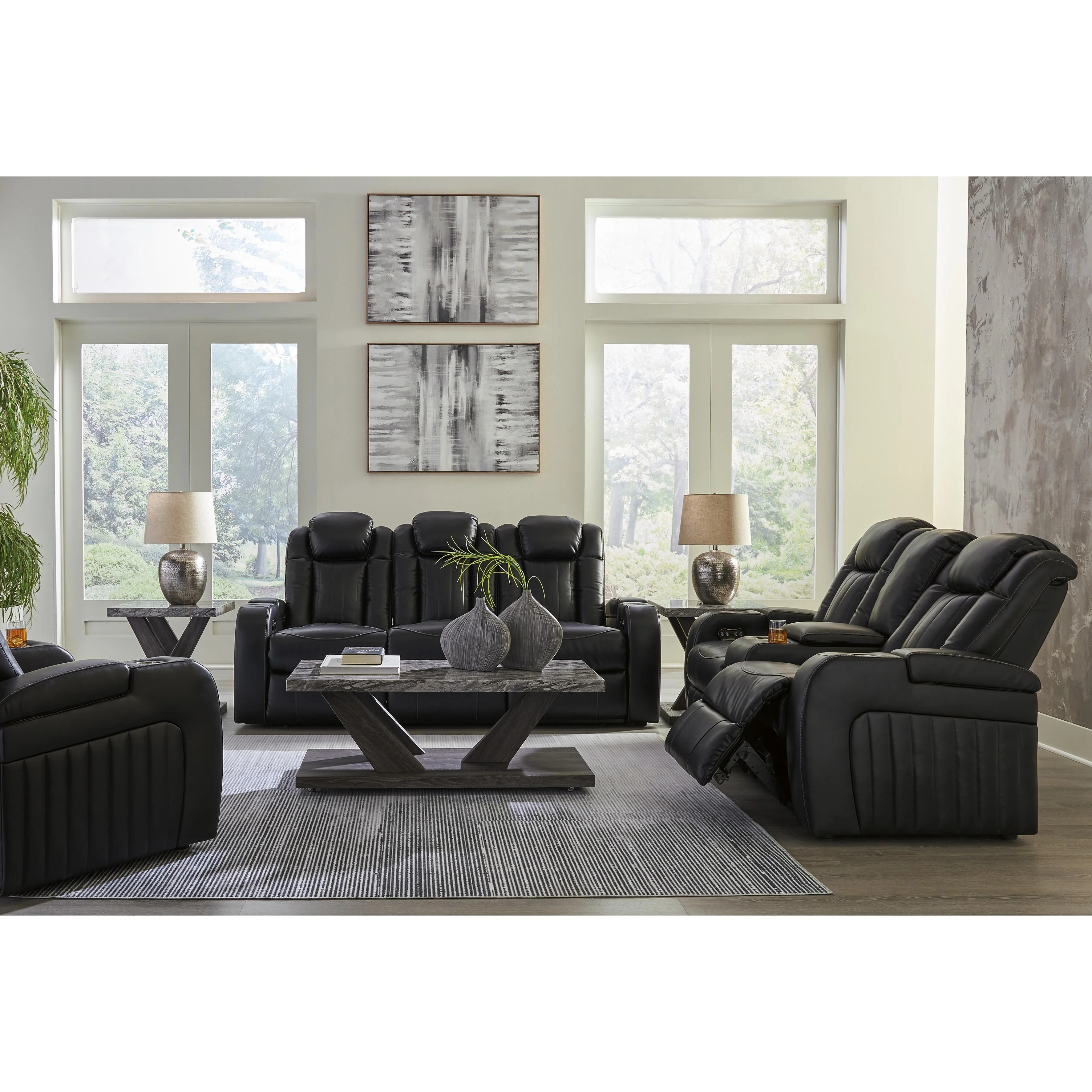 Signature Design by Ashley Caveman 90703U2 3 pc Power Reclining Living Room Set
