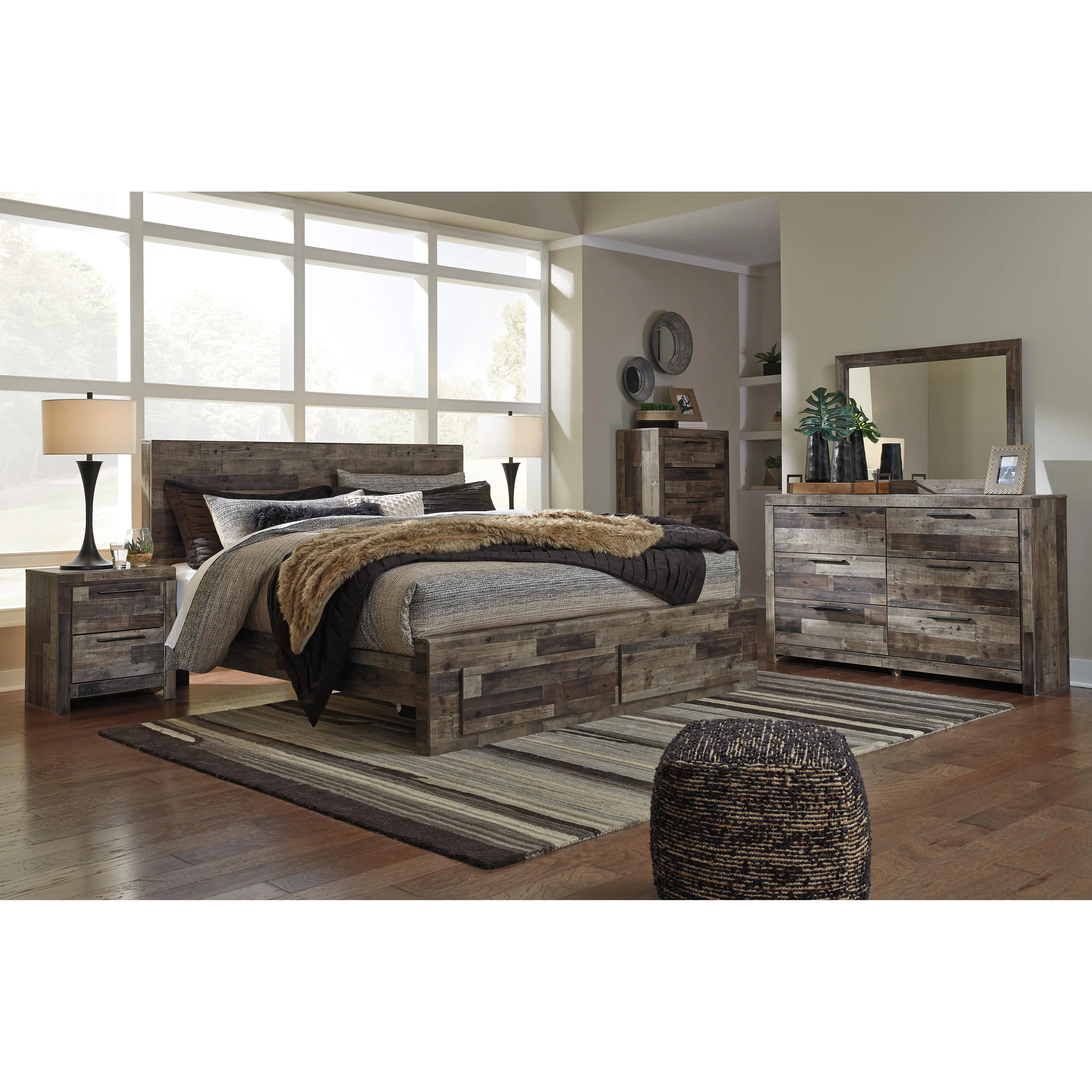 Benchcraft Derekson B200B74 7 pc King Panel Bedroom Set