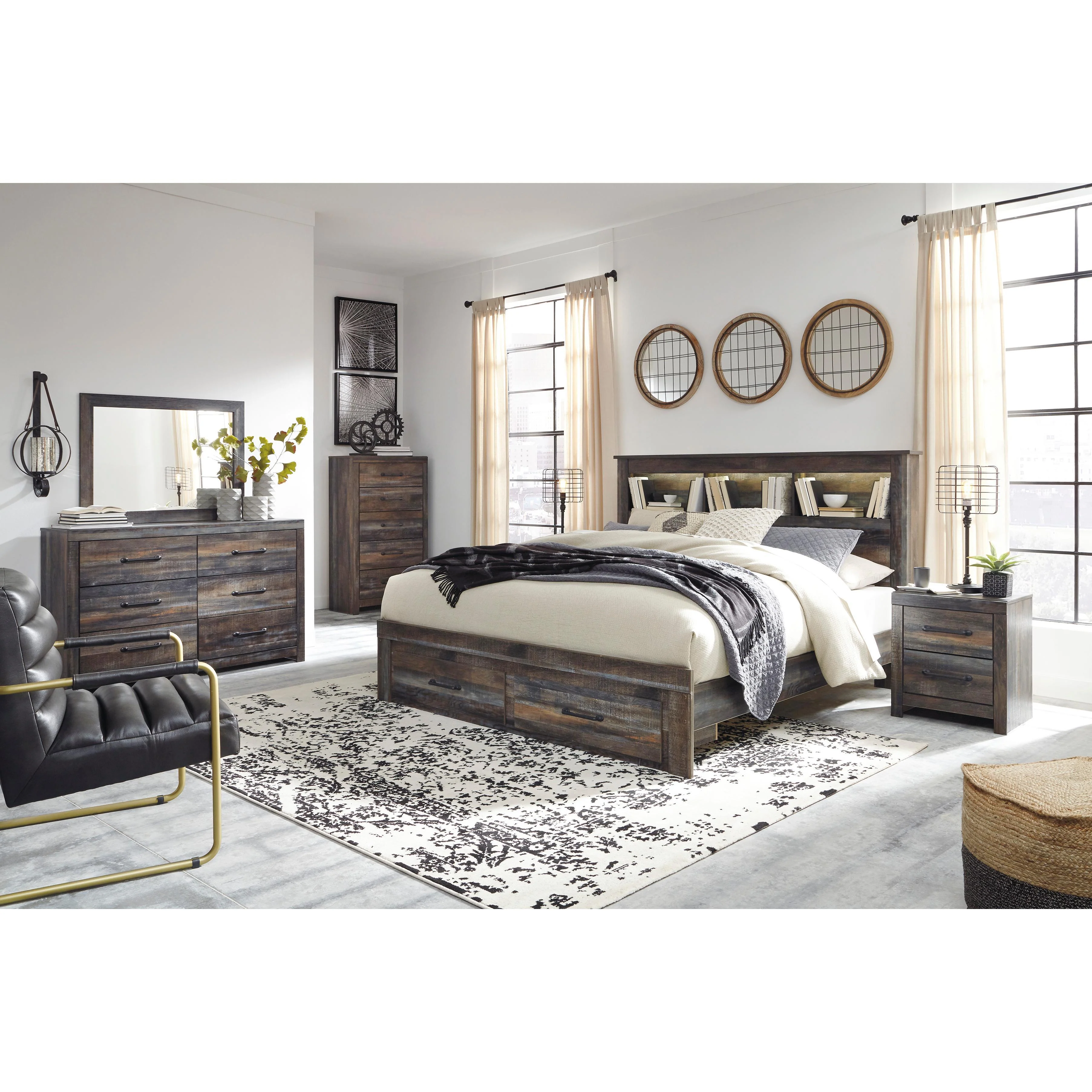Signature Design by Ashley Drystan B211B22 7 pc King Storage Bedroom Set