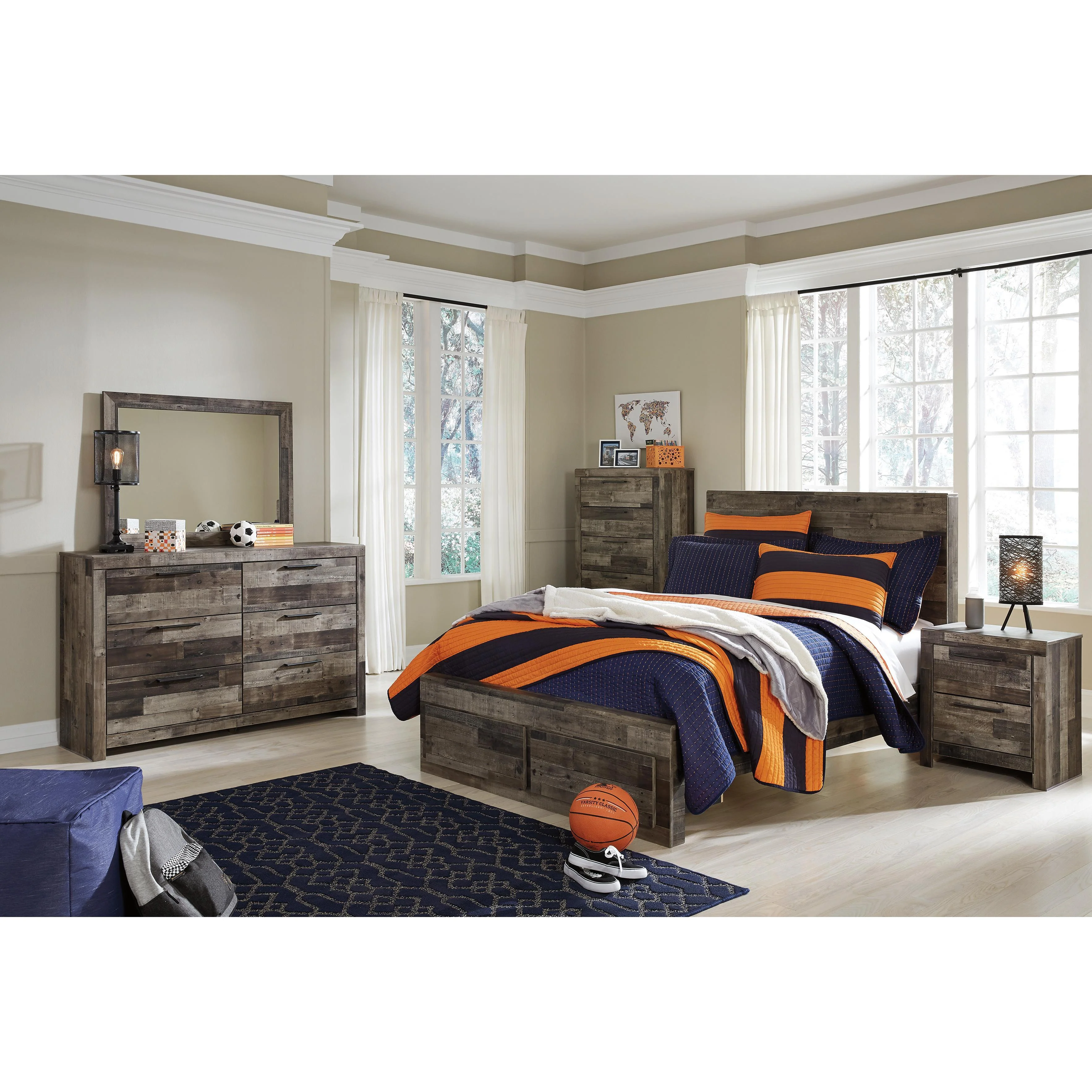 Benchcraft Derekson B200B79 6 pc Full Panel Bedroom Set